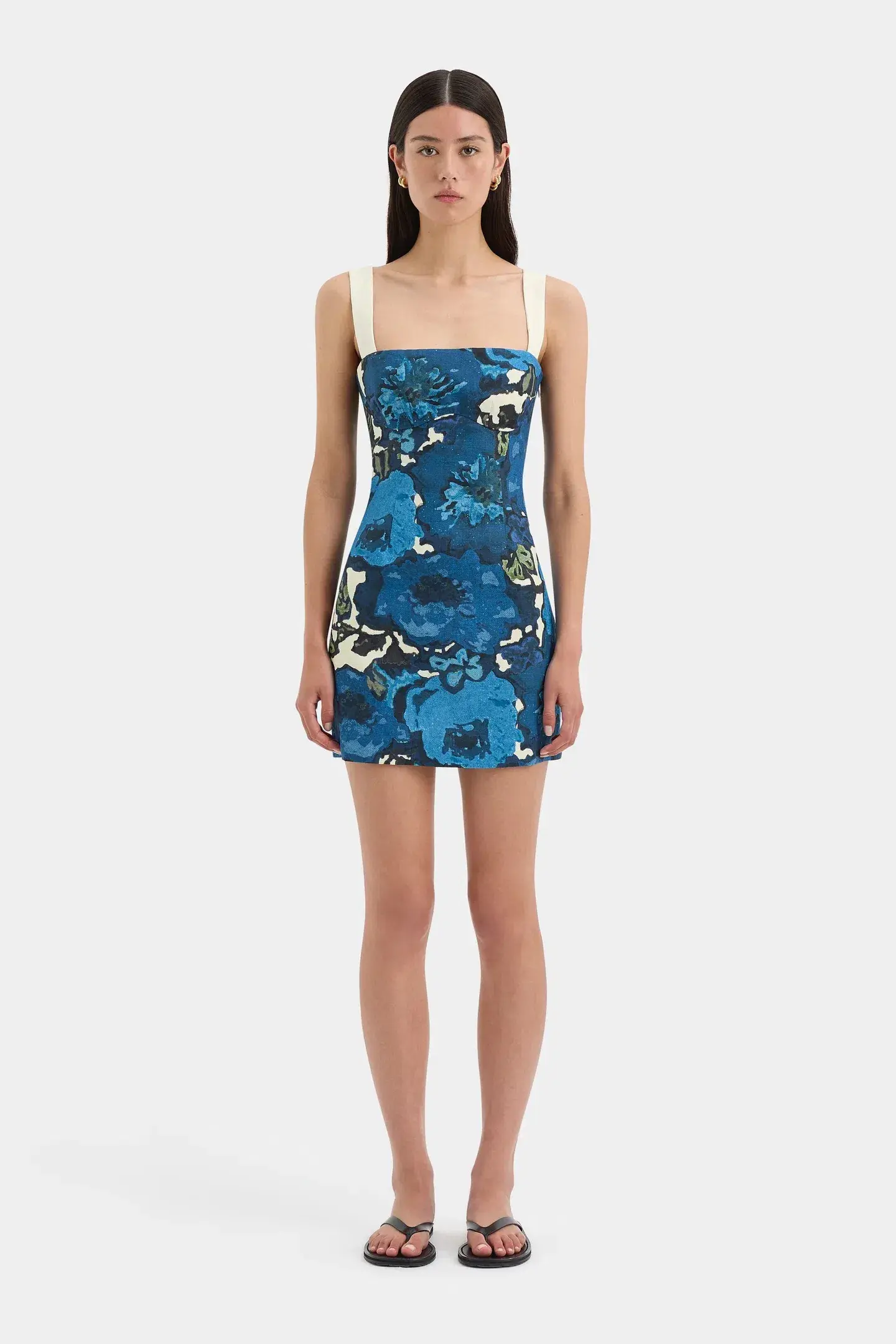 Sir the Label Camellia Mini Dress Blue Floral Size 4 / AU 14 - Image 1