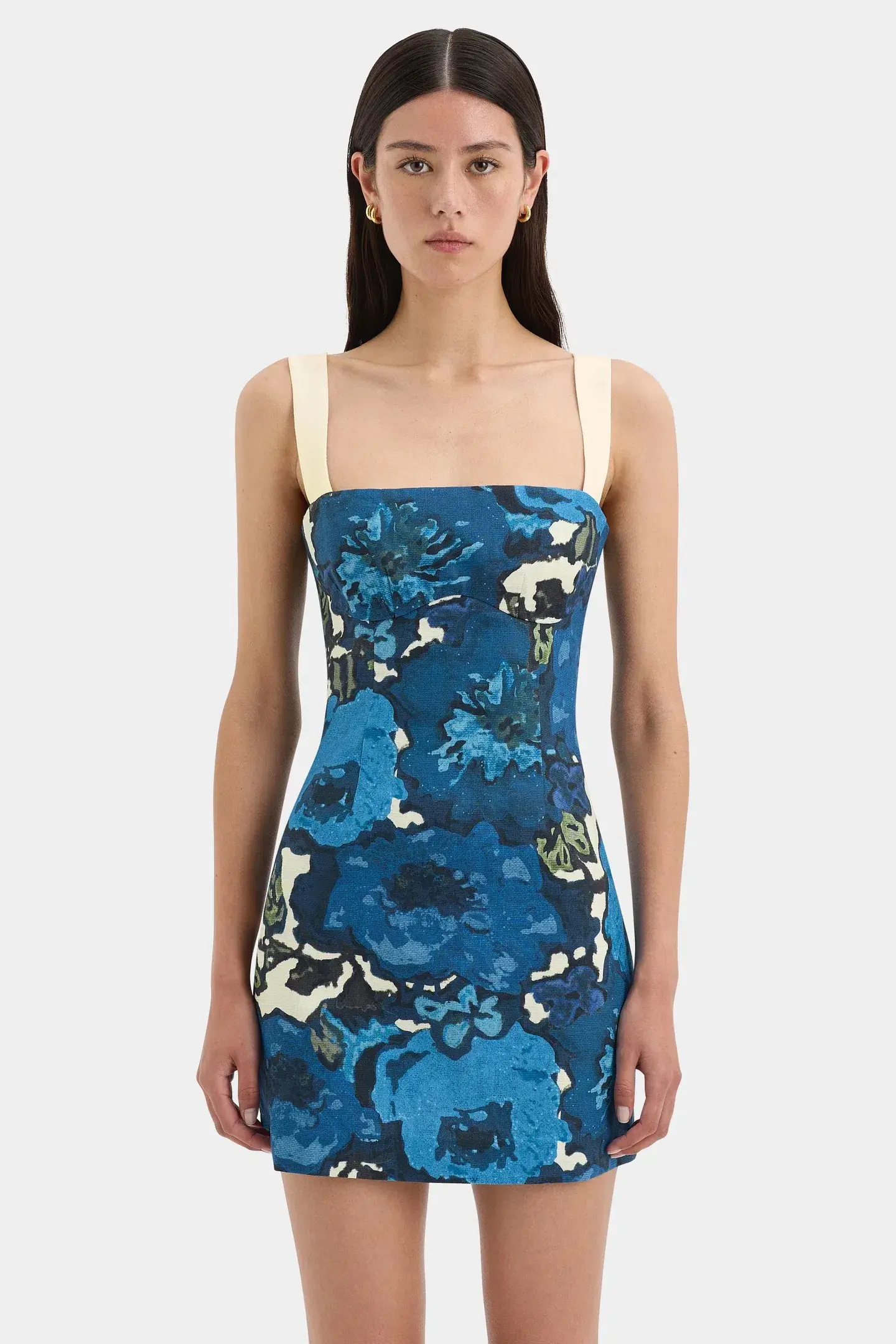 Sir the Label Camellia Mini Dress Blue Floral Size 4 / AU 14 - Image 4