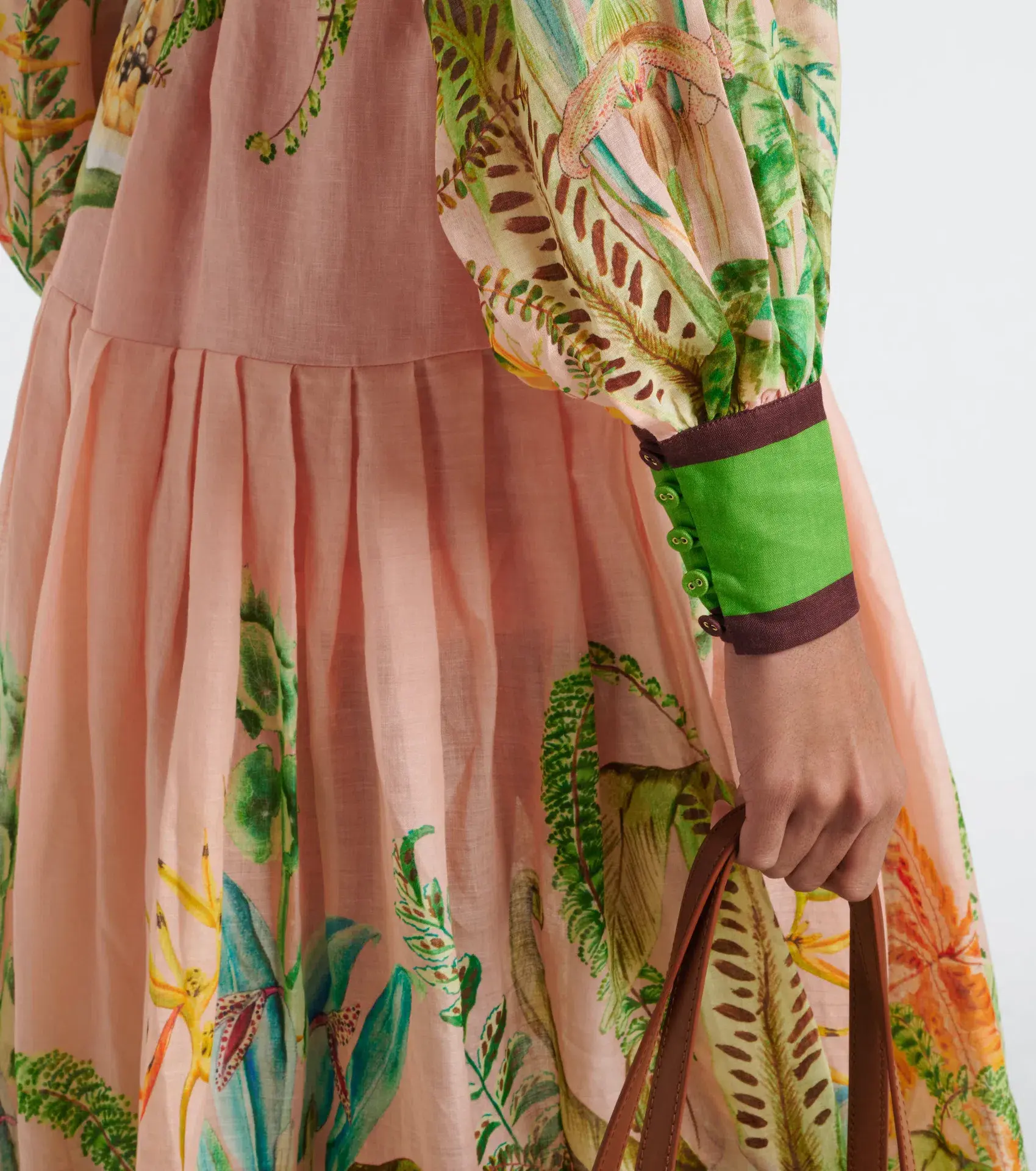 Alemais Papaya Shirt Dress Pink Print Size 10 - Image 5