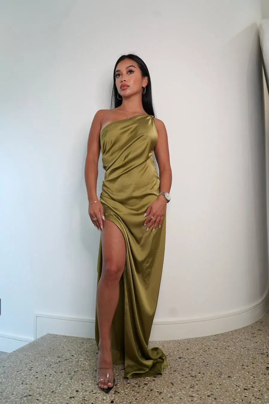 Lexi Samira Dress Olive Size S / AU  8 - Image 5
