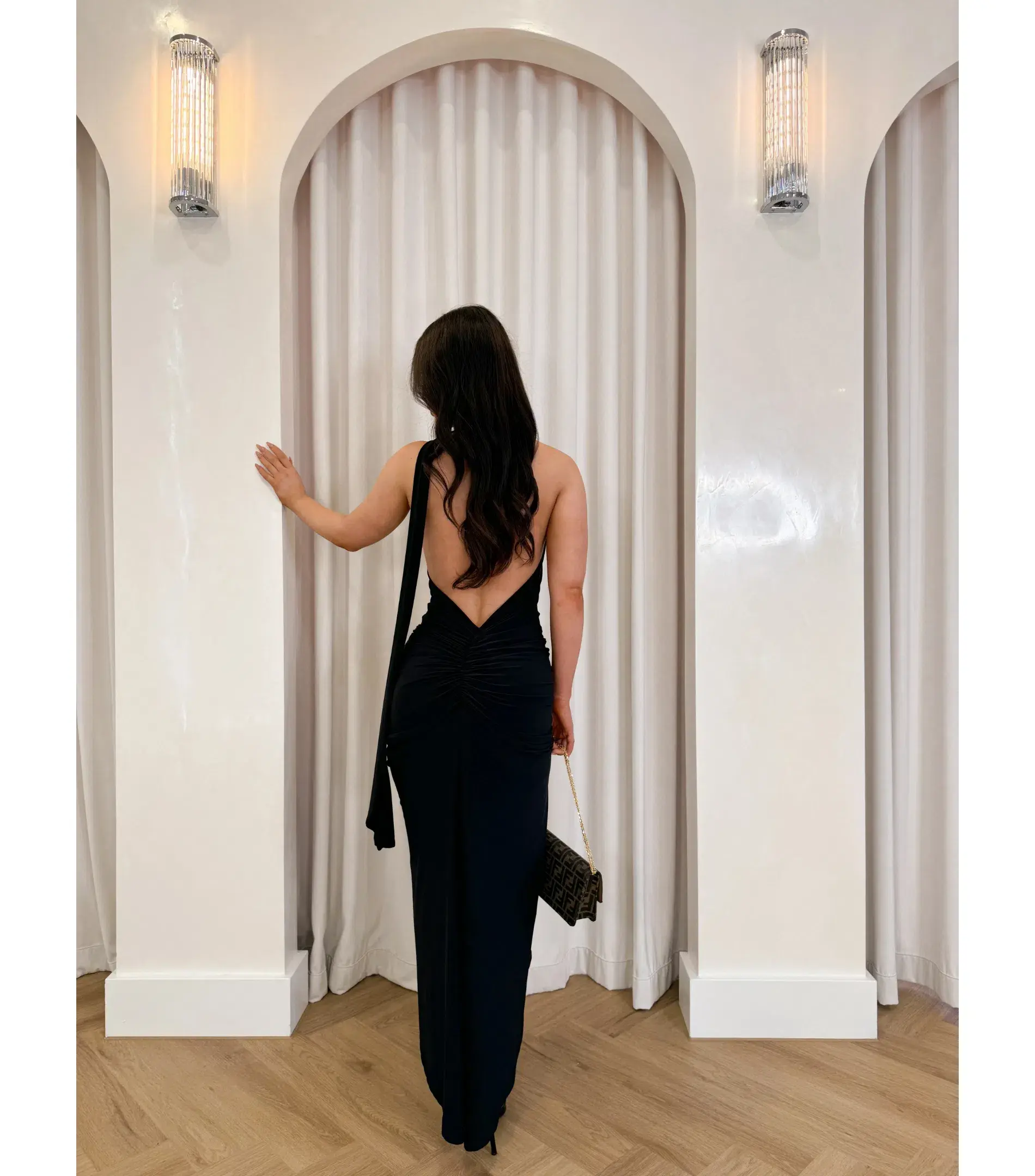 Melani The Label Constantina Dress in Black Size S / AU 8   - Image 1
