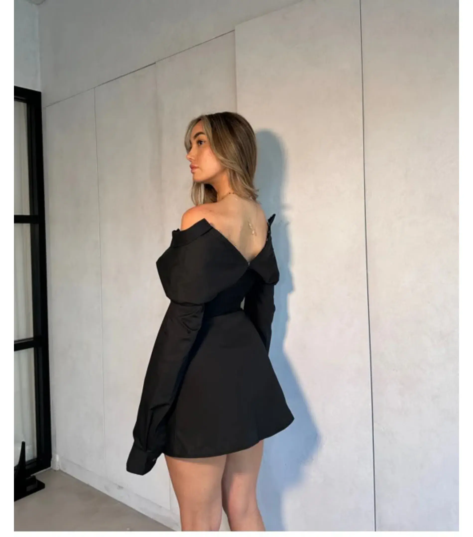 Dion Lee Hook Tube Shirt Mini Dress Black Size S / AU 8 - Image 3