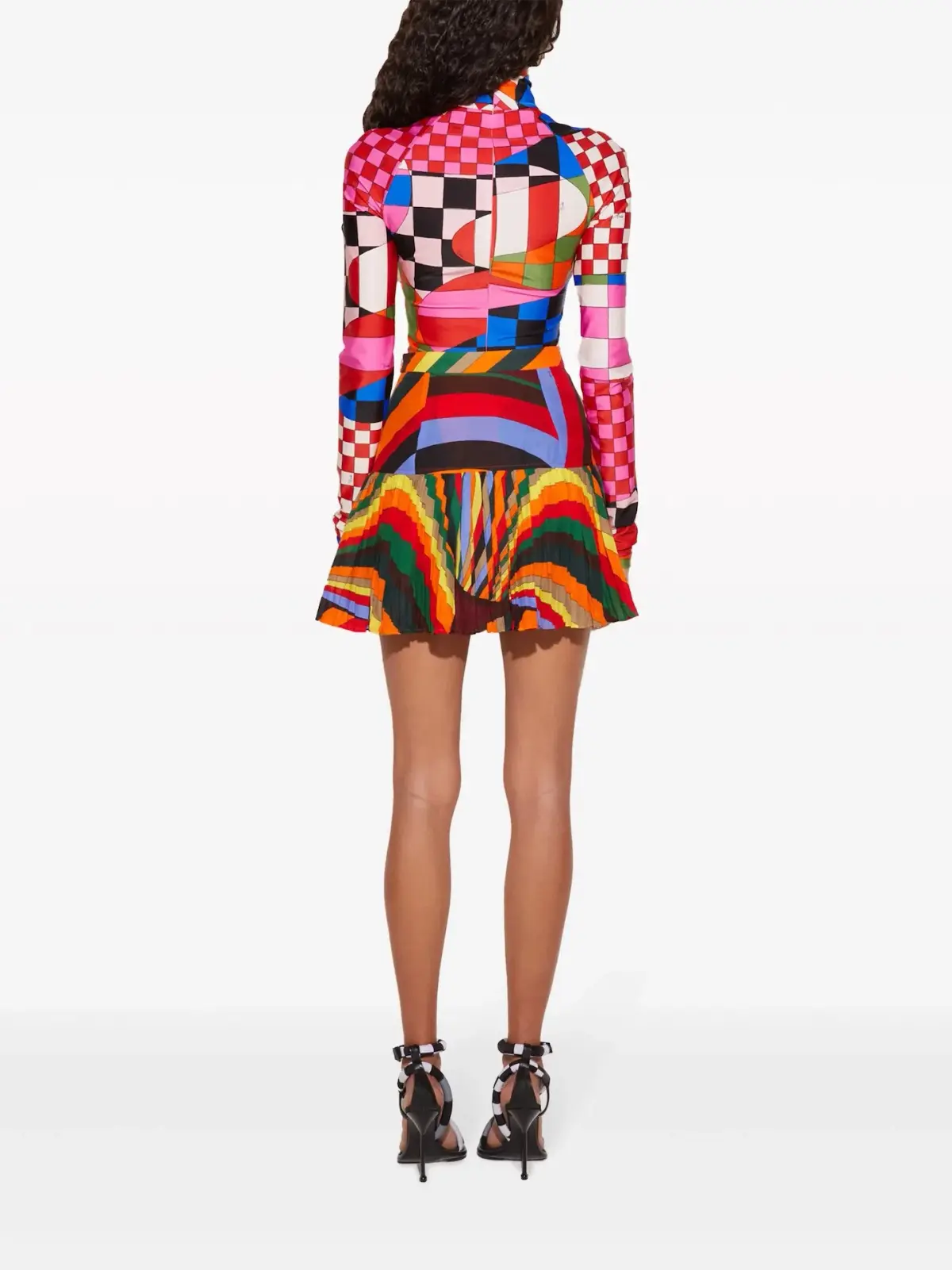 Emilio Pucci Giardino Print Mini Dress Multi Size 10 - Image 3