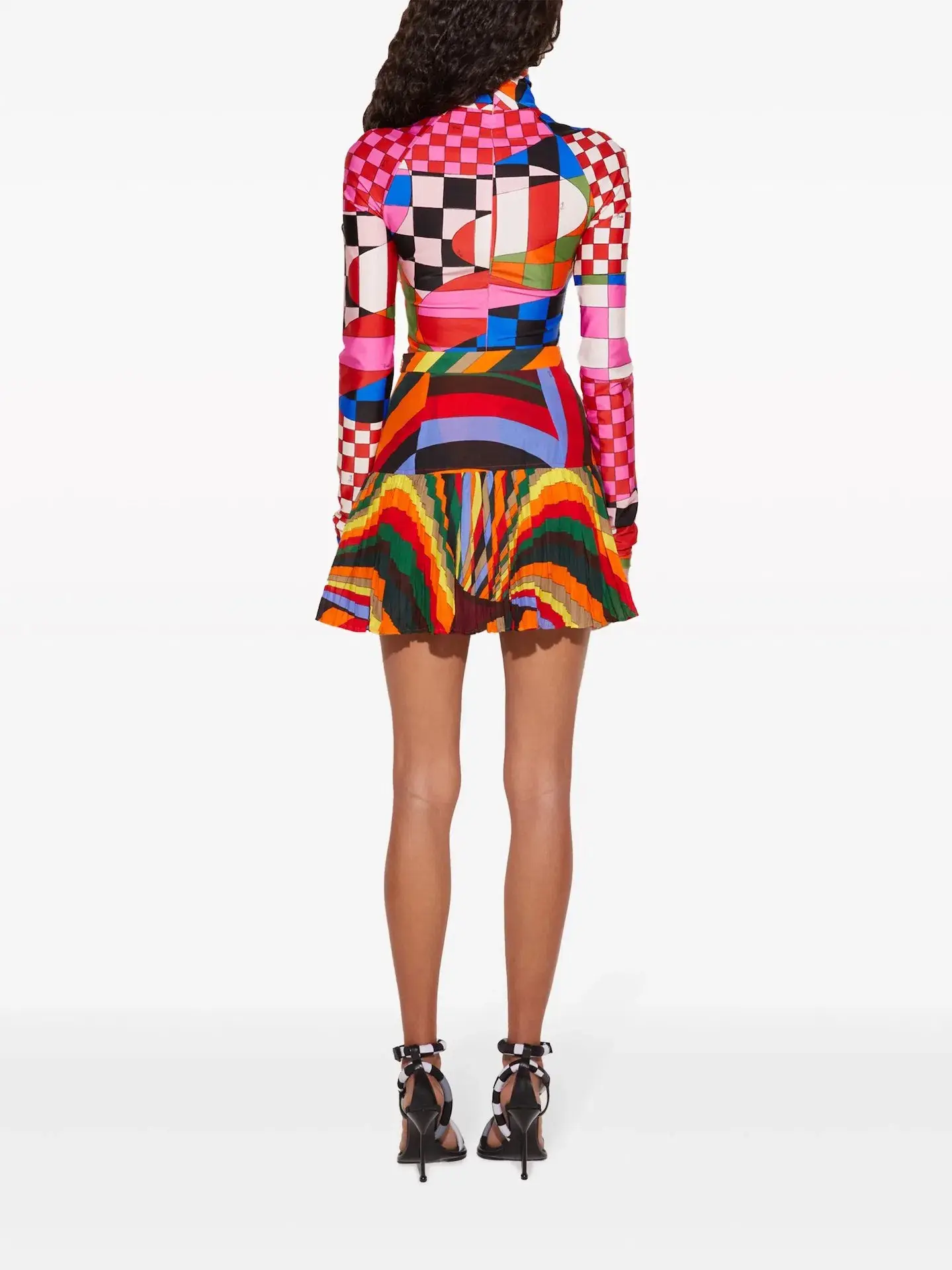 Emilio Pucci Giardino Print Mini Dress Multi Size 10 - Image 3