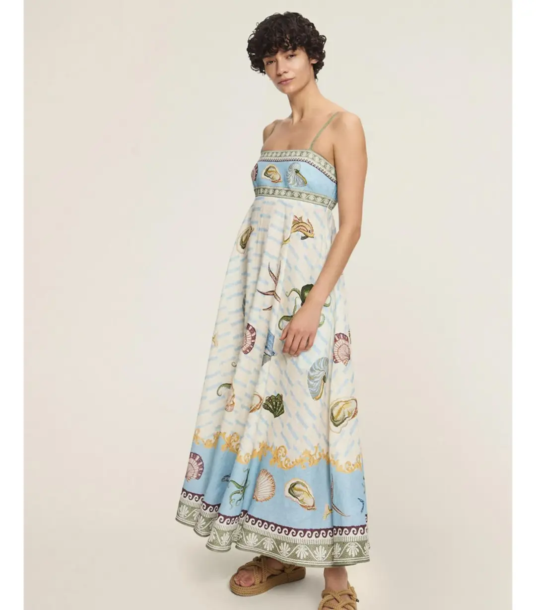 Alemais Bath House Sundress Print Size AU 12 for rent on The Volte - main image