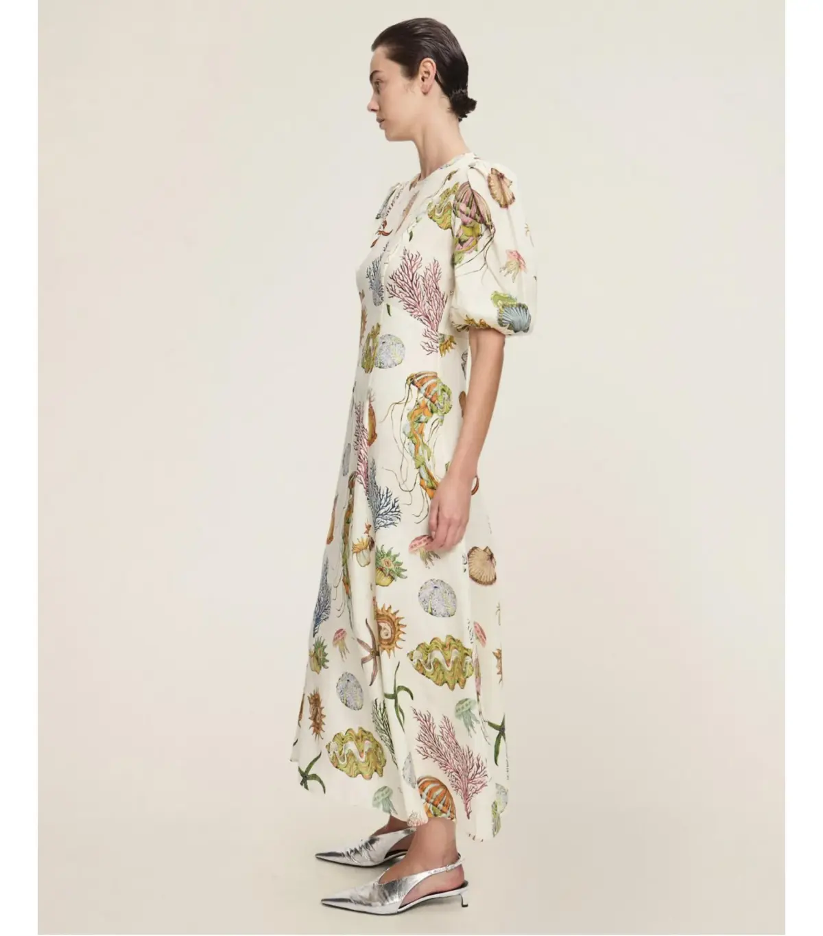 Alemais Sea Midi Dress Print Size AU 12 - Image 2