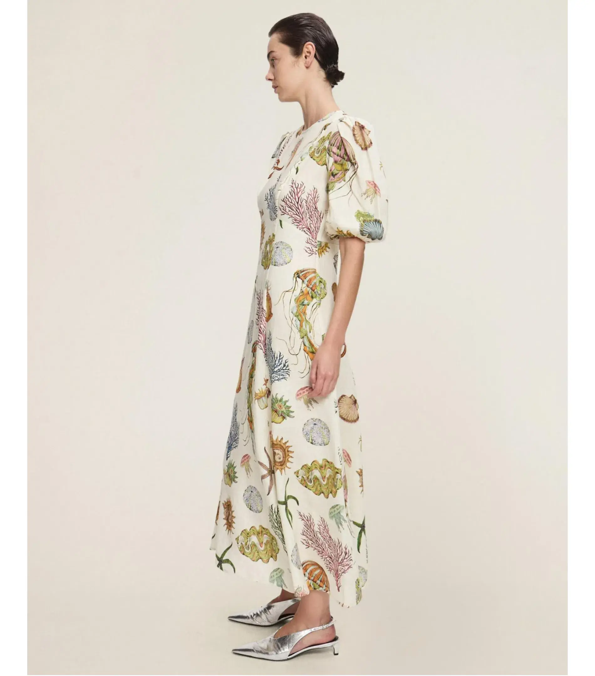 Alemais Sea Midi Dress Print Size AU 12 - Image 2