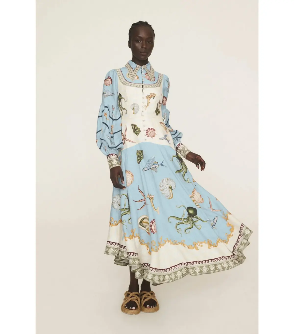 Alemais Bath House Shirtdress Multi Size AU 10 - Image 1