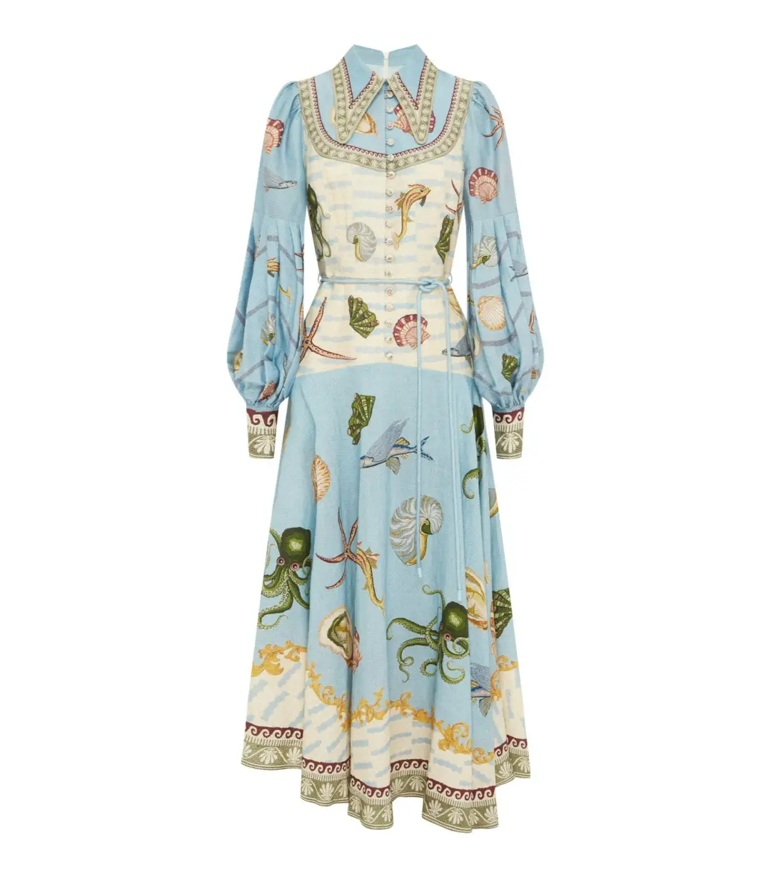 Alemais Bath House Shirtdress Multi Size AU 10 for rent on The Volte - main image