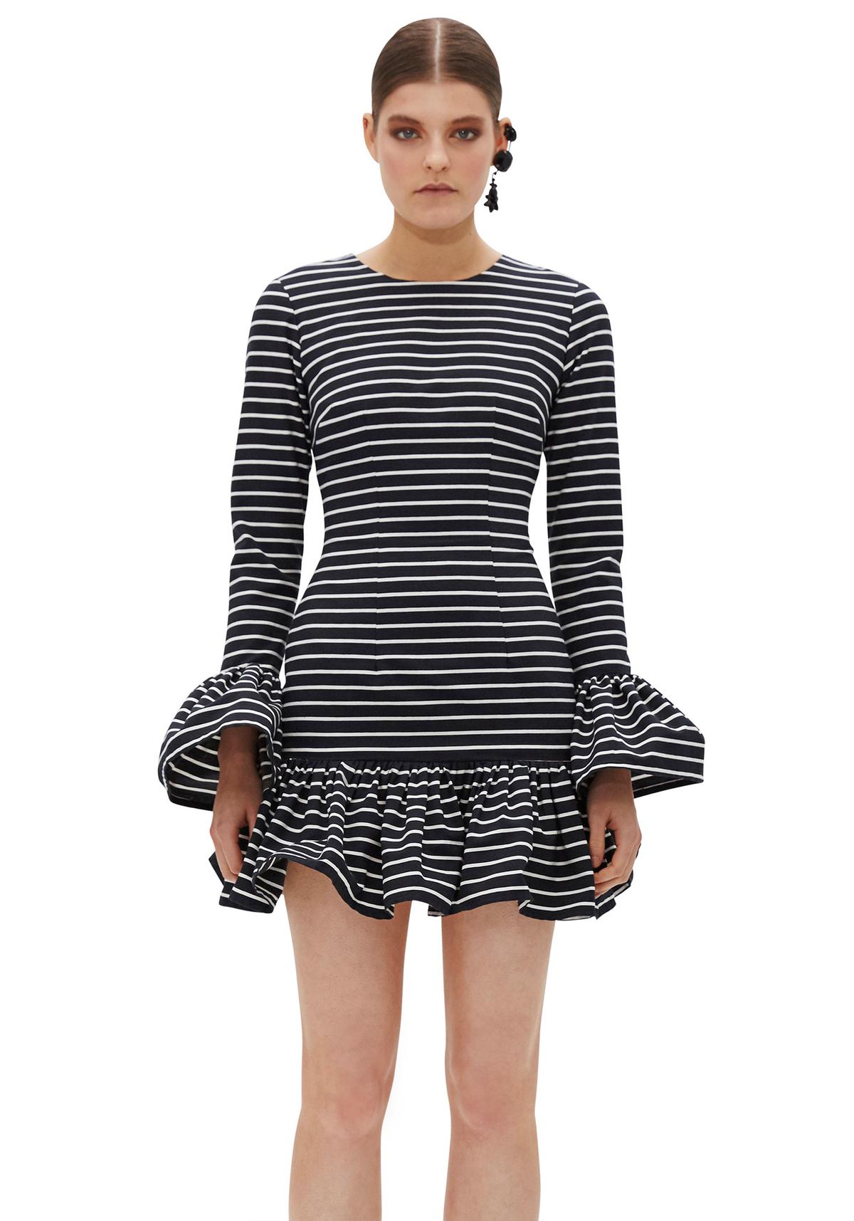 By Johnny Ebony Stripe Rara Dress - Image 1