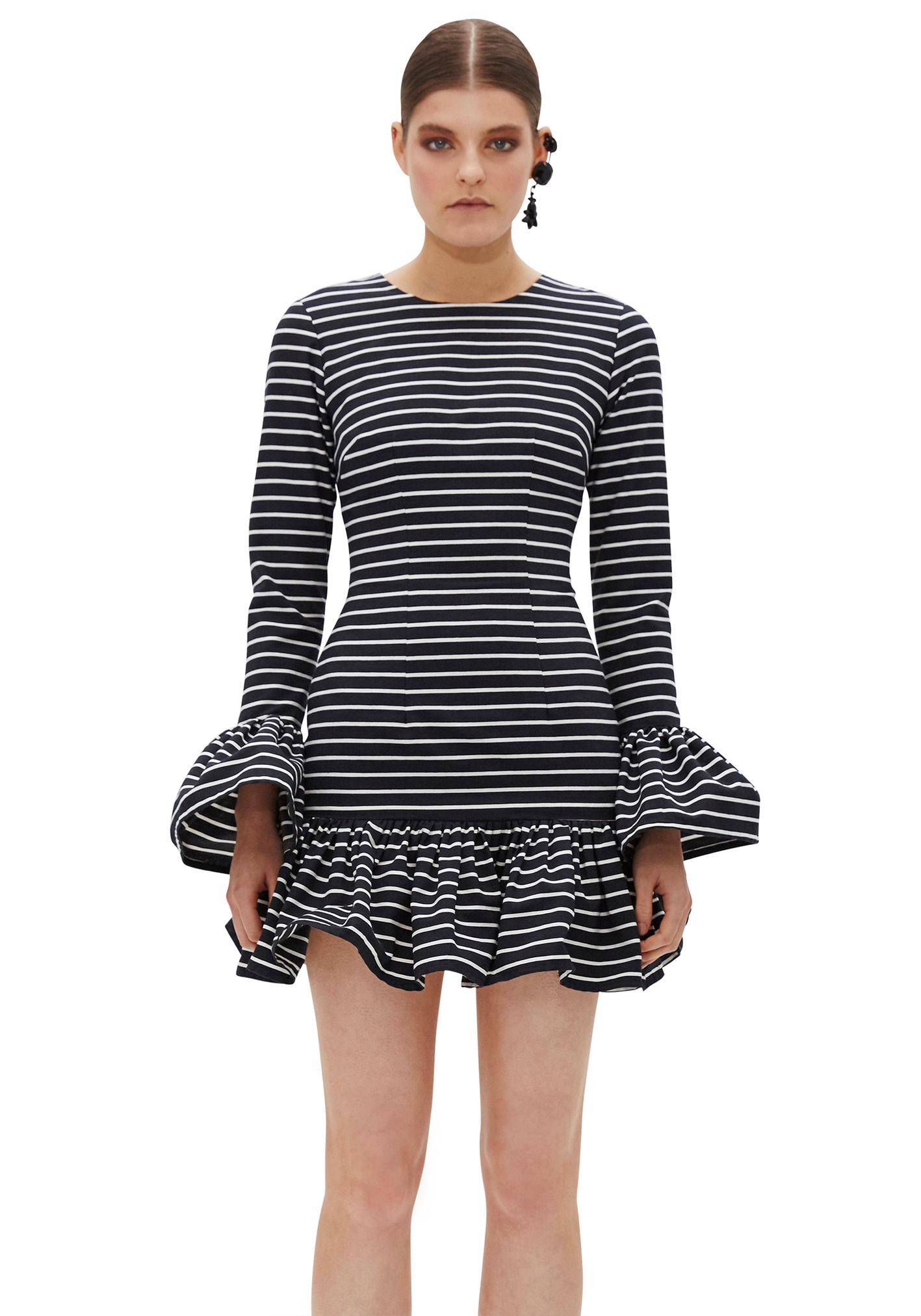 By Johnny Ebony Stripe Rara Dress - Image 1
