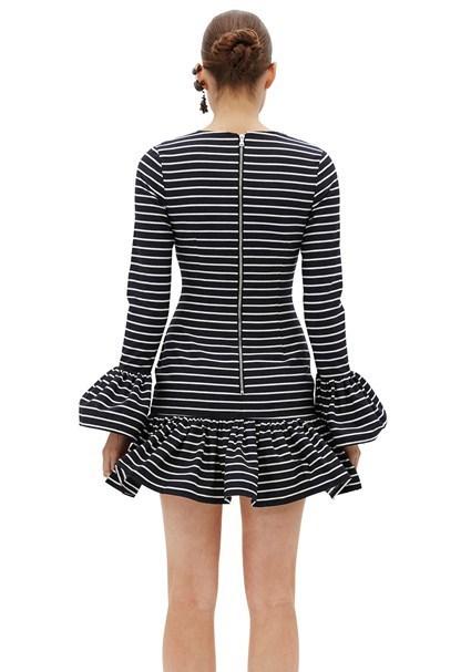 By Johnny Ebony Stripe Rara Dress for rent on The Volte - main image