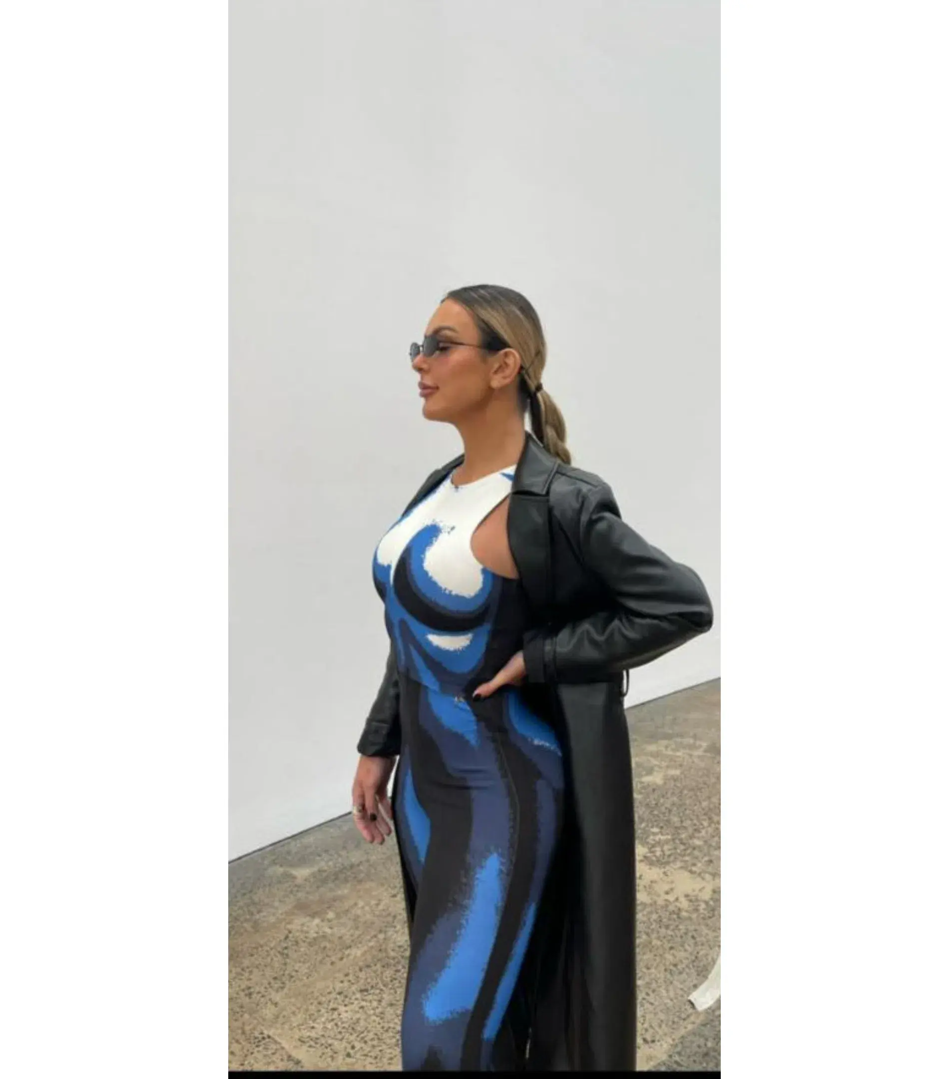 Maniere De Voir Body Print Racer Top and Pants White/Blue Size M / AU 10 - Image 8