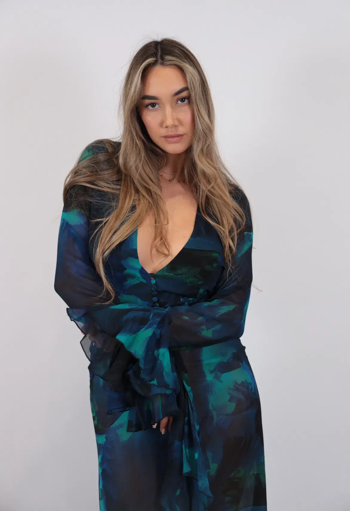 Rat & Boa Fiorella Maxi Dress Blue Size M / AU 10 - Image 3