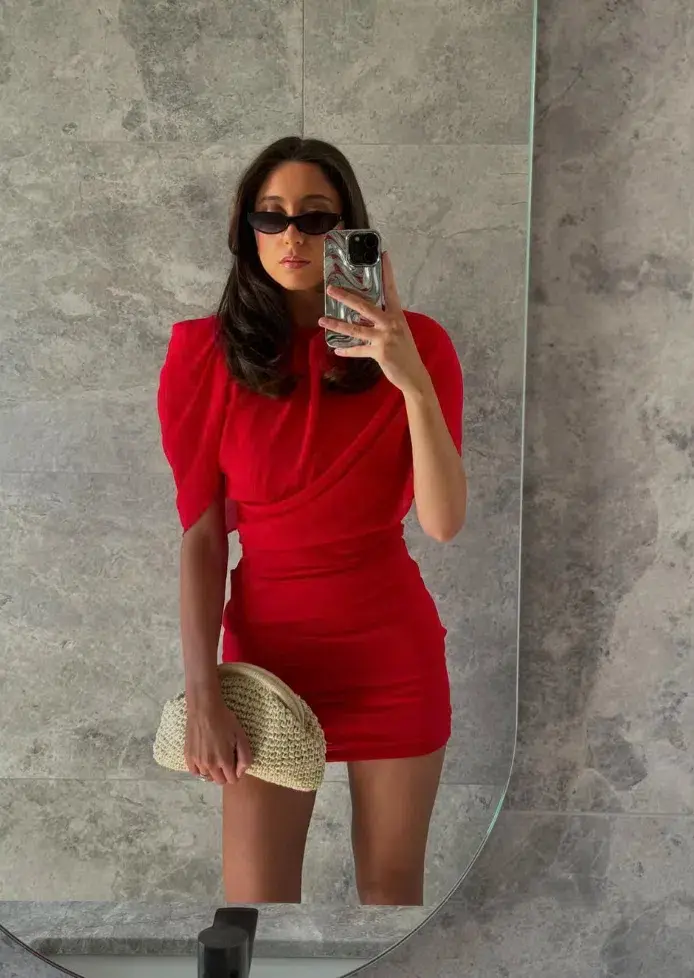 Yojani Boutique Carmen Mini Dress Red Size S / AU 8 - Image 6