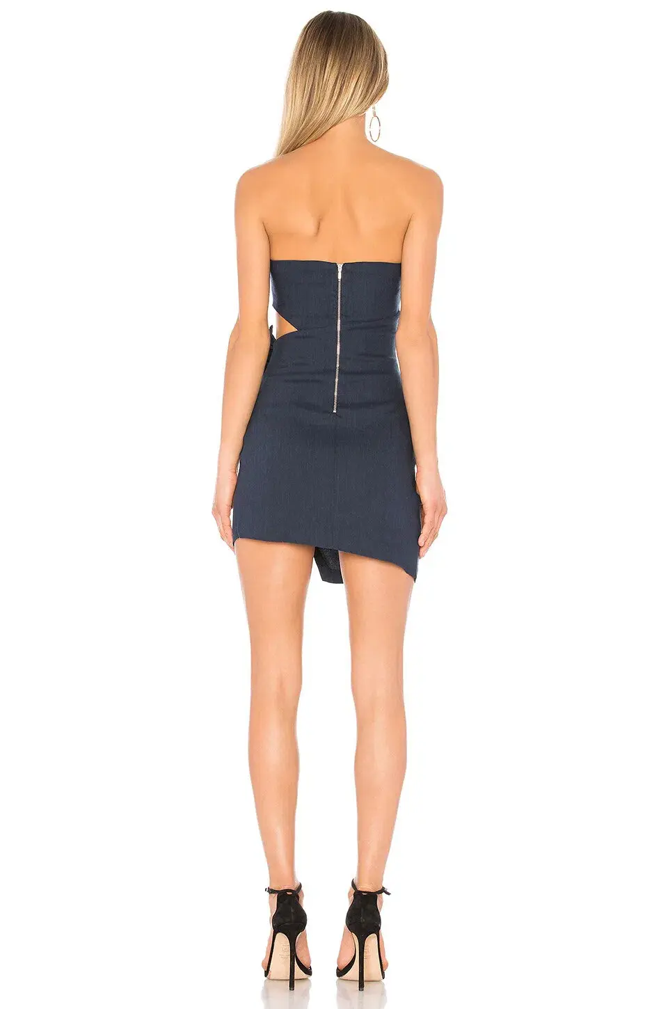 Bec & Bridge Frivolous Cutout Bandeau Mini Dress French Navy Size 8 - Image 3