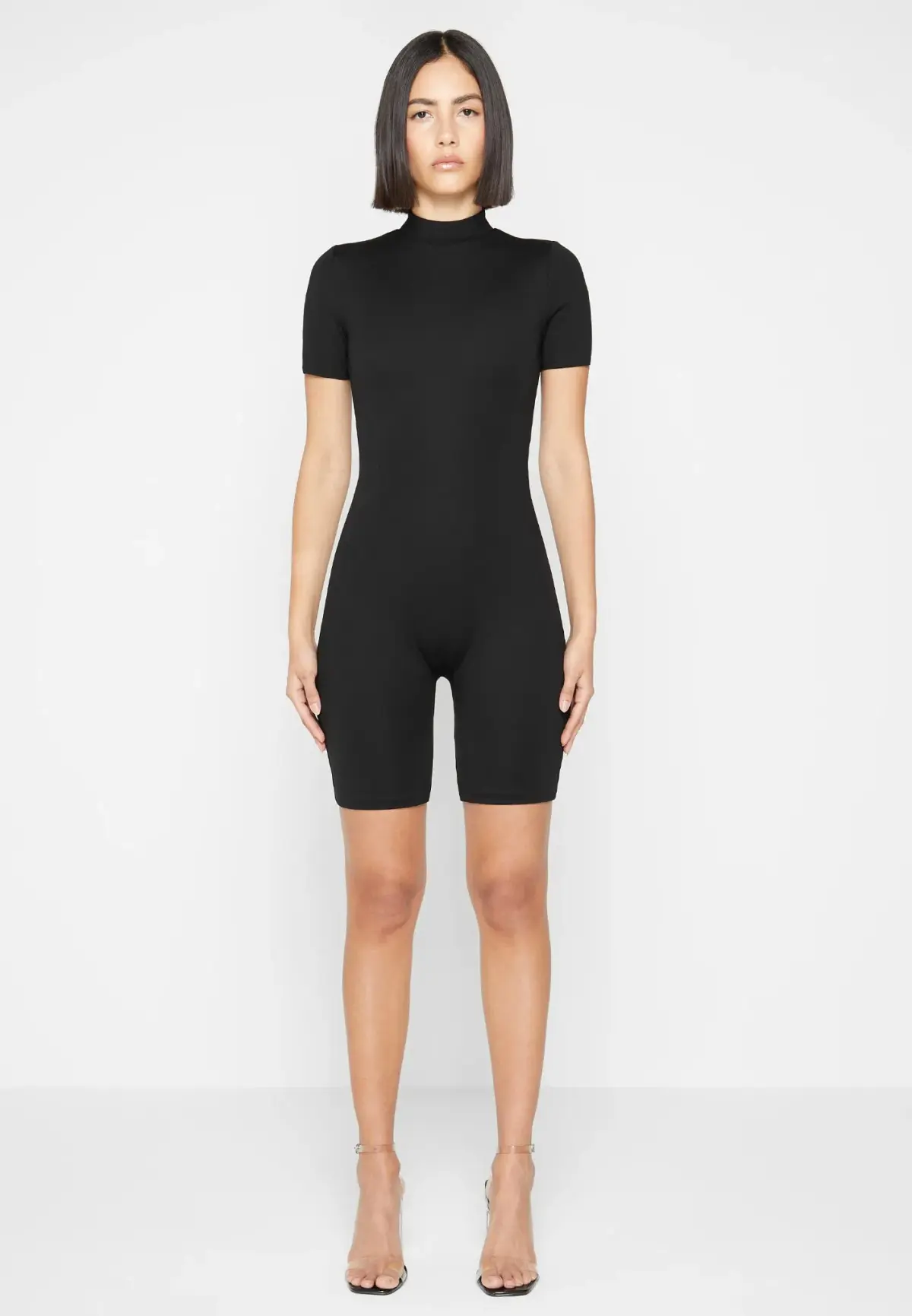 Maniere De Voir Eternelle Mock Neck Playsuit Black Size S / AU 8 - Image 1