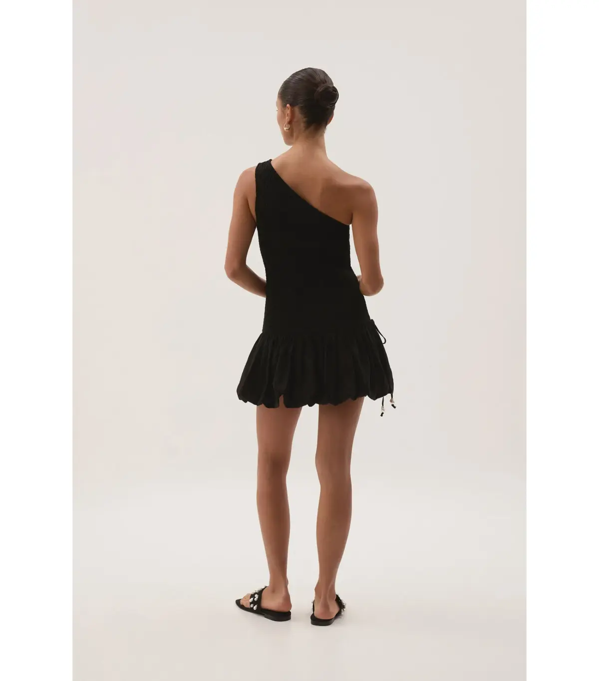 Aje Airlie One Shoulder Mini Dress Black Size AU 8 - Image 4