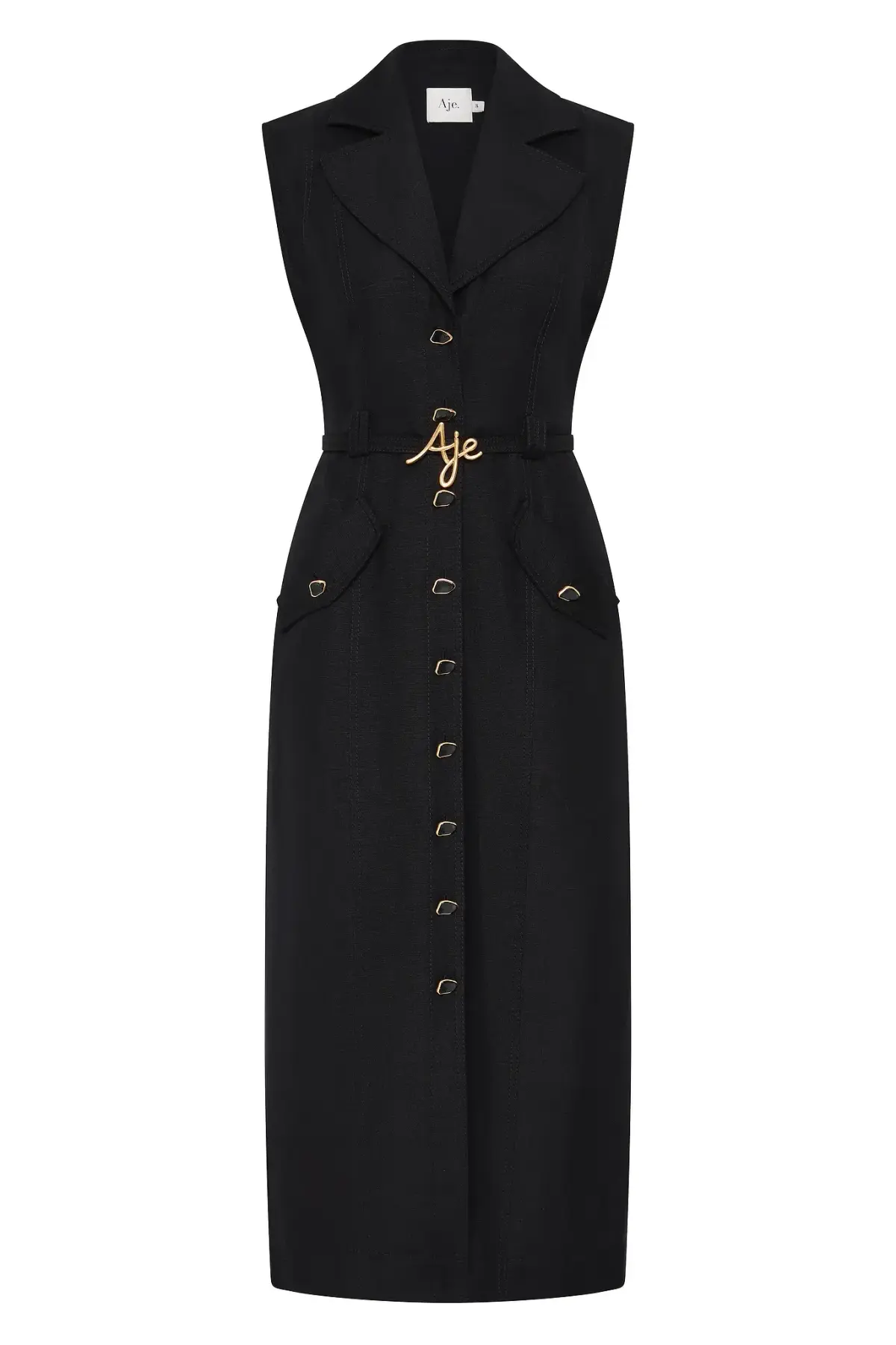 Aje Desiree Utility Shirt Dress Black Size AU 12 - Image 6