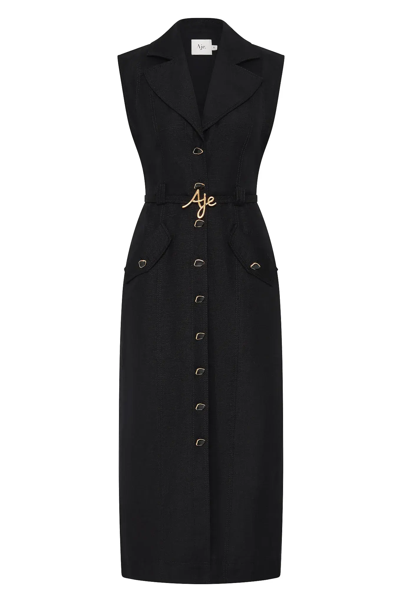 Aje Desiree Utility Shirt Dress Black Size AU 12 - Image 6