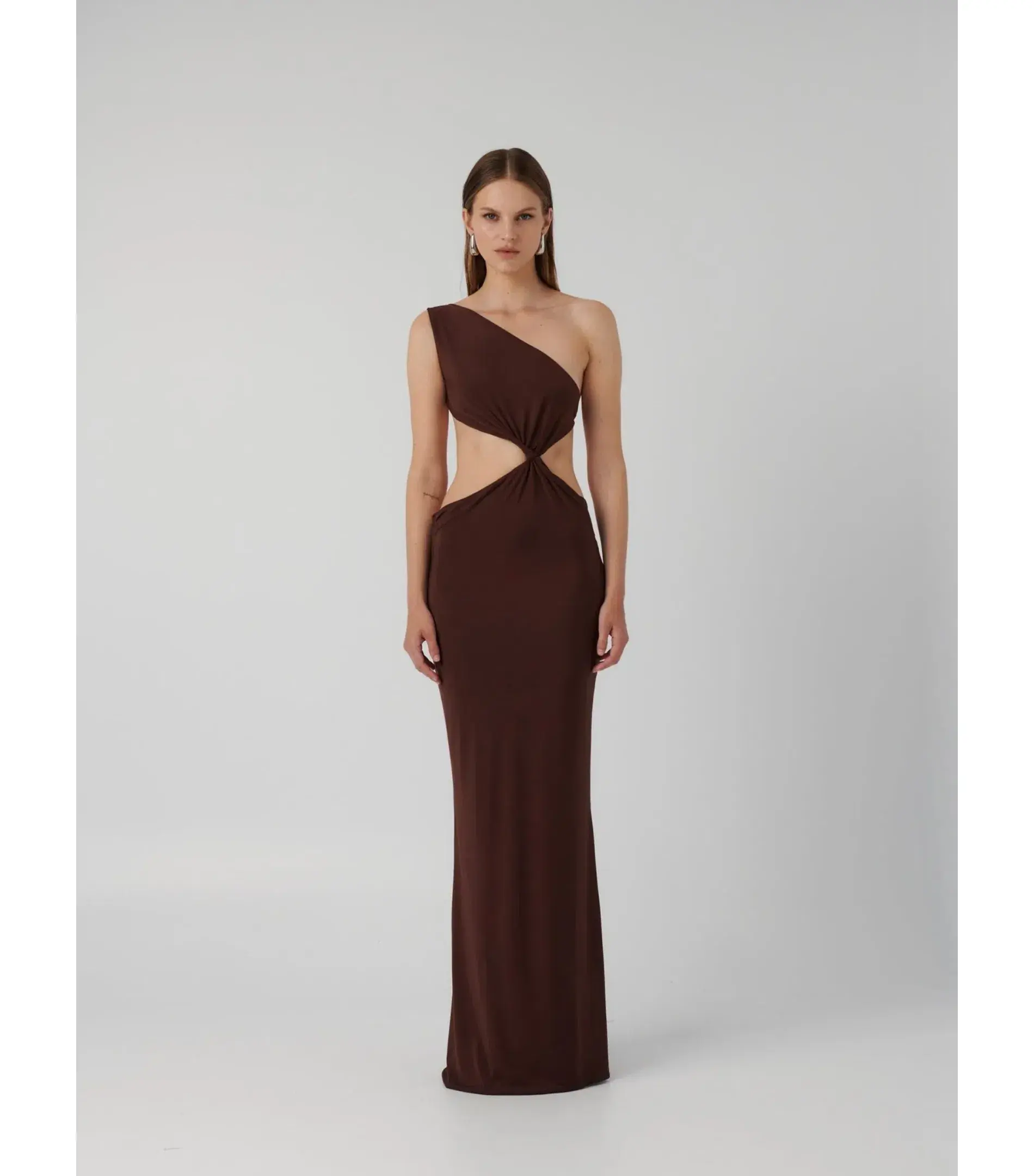 Effie Kats Hawlya Gown Cocoa Size M / AU 10 - Image 1