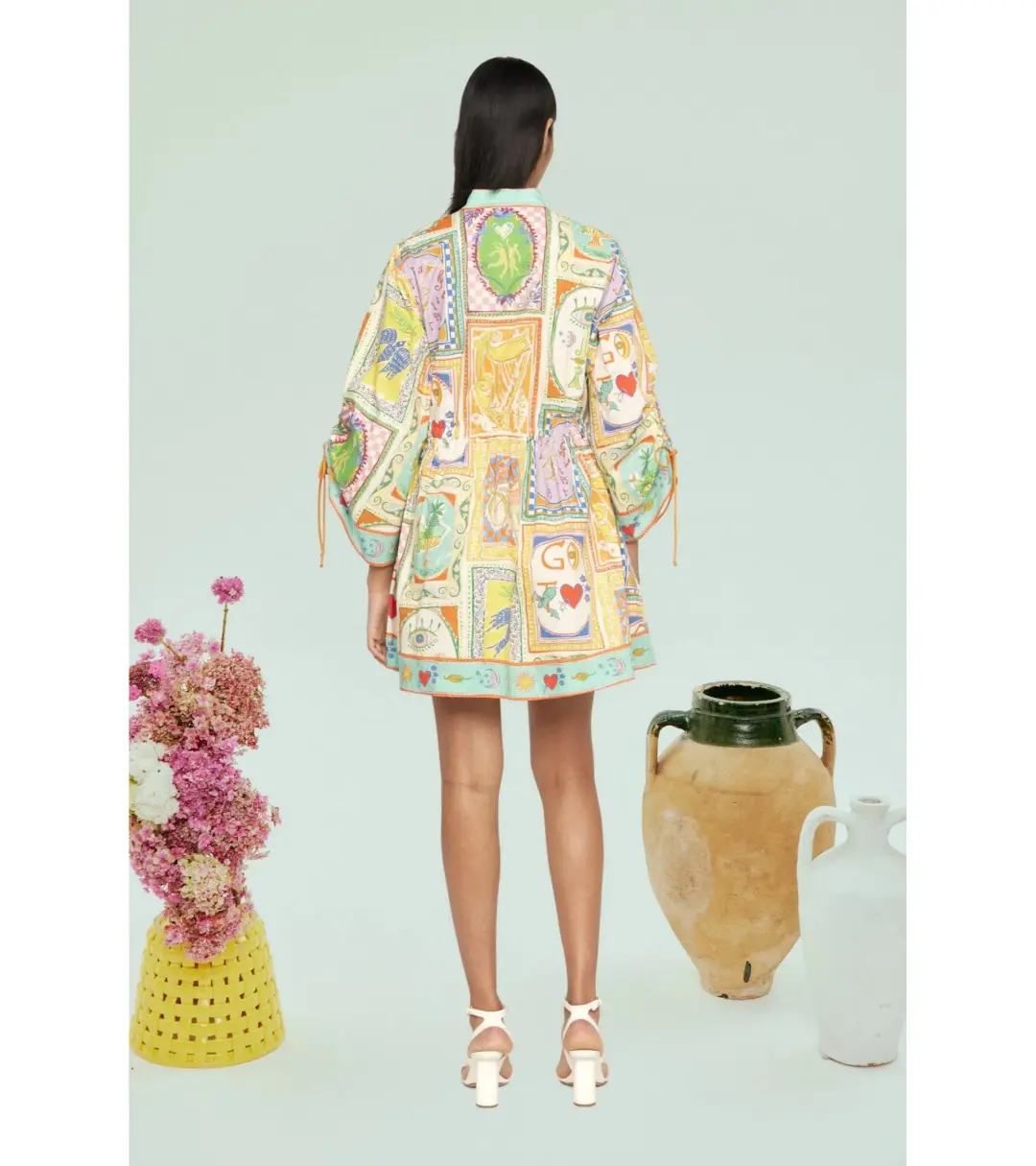 Alemais Holiday Go-to Mini Dress Multi Size AU 10  for rent on The Volte - main image