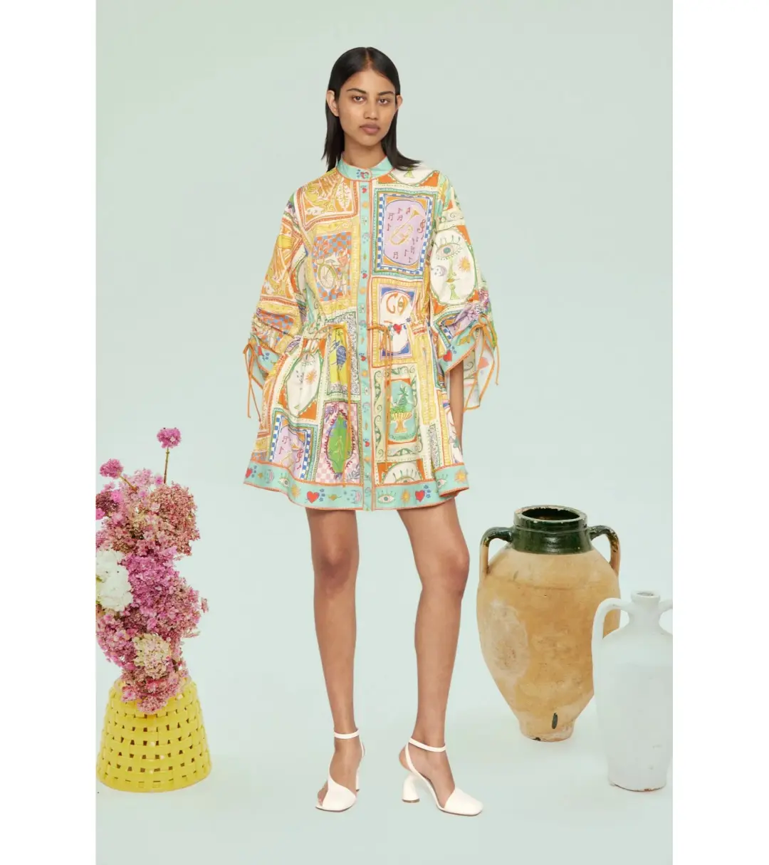 Alemais Holiday Go-to Mini Dress Multi Size AU 10  for rent on The Volte - main image