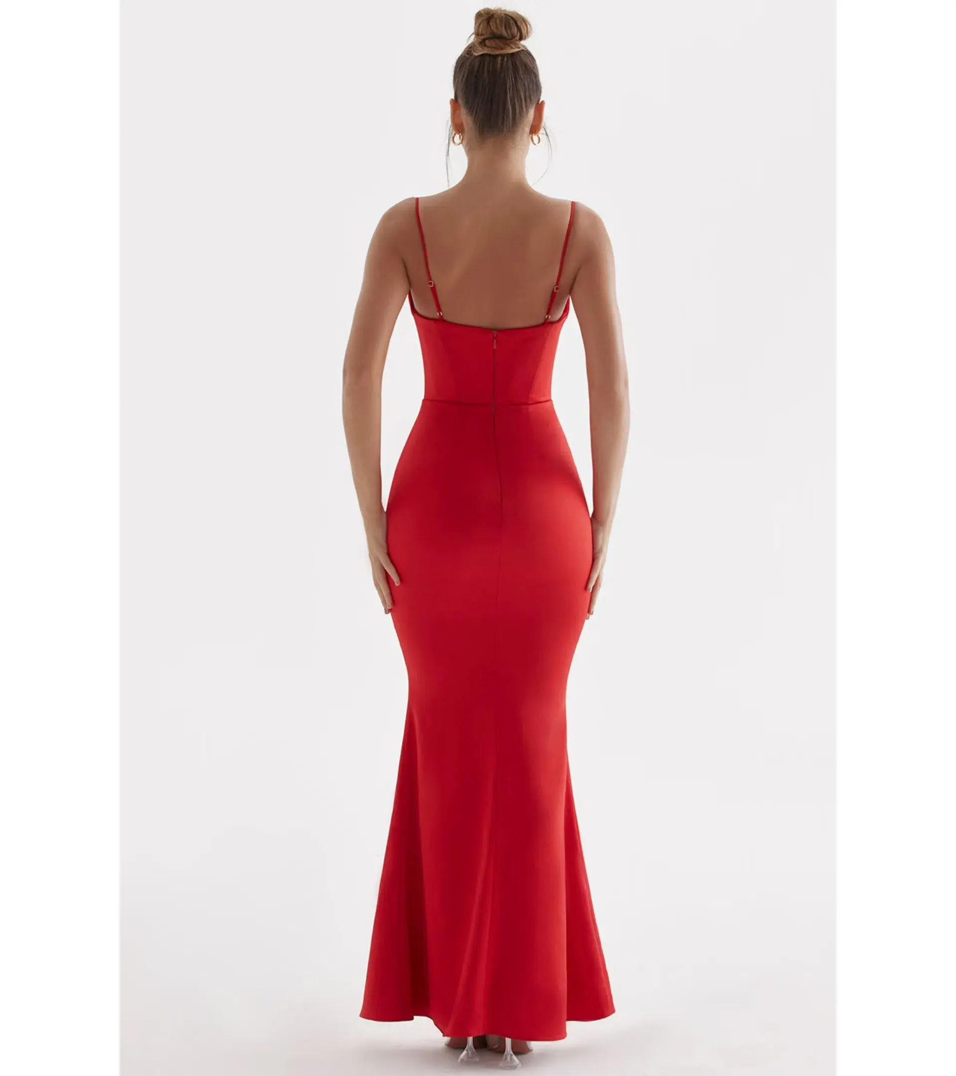 House of CB  Olivette Satin Corset Maxi Dress Red Rose Size S / AU 8 - Image 4