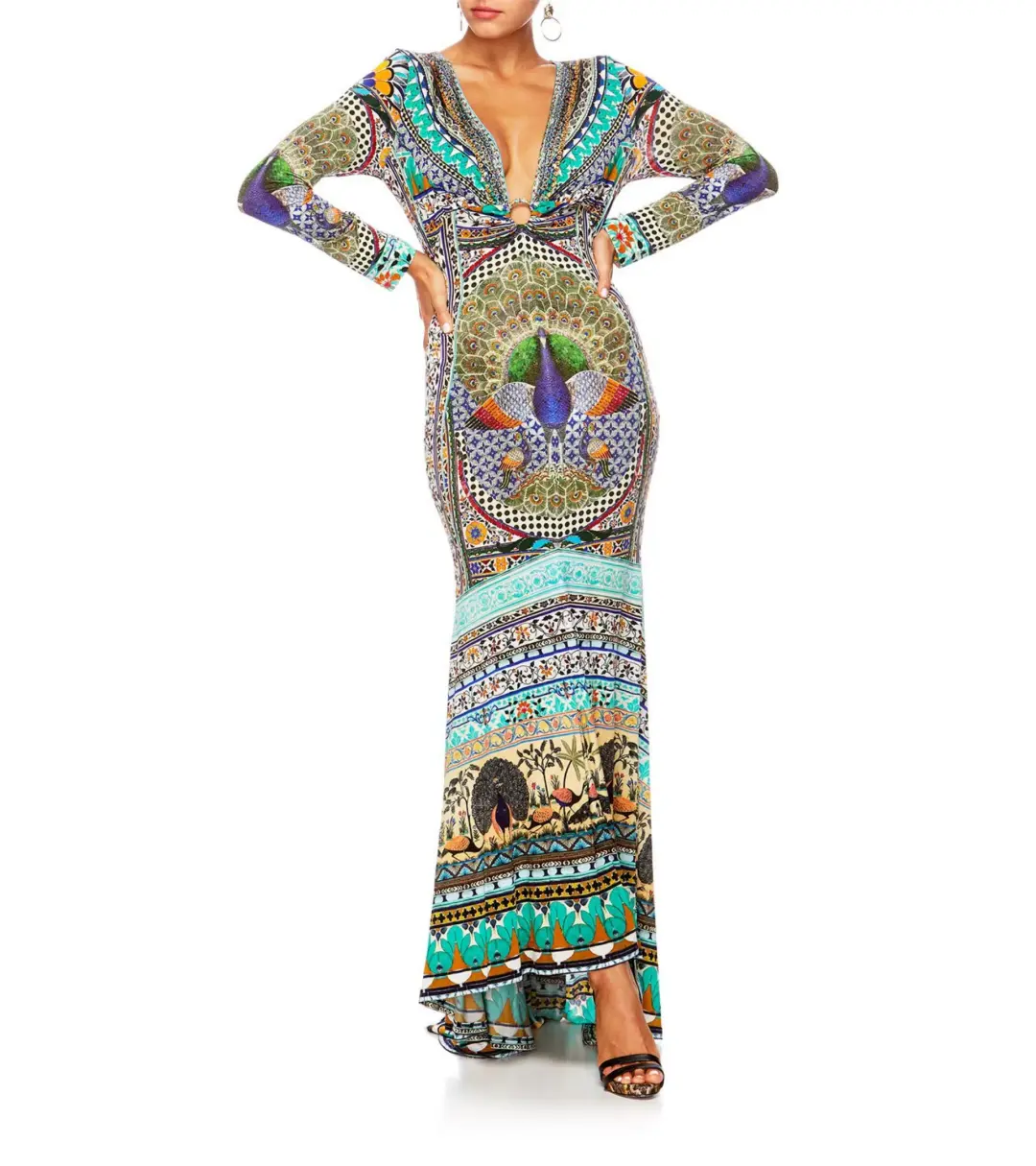 Camilla U Ring Neckline Long Dress The King And I Size XS / AU 8 for rent on The Volte - main image