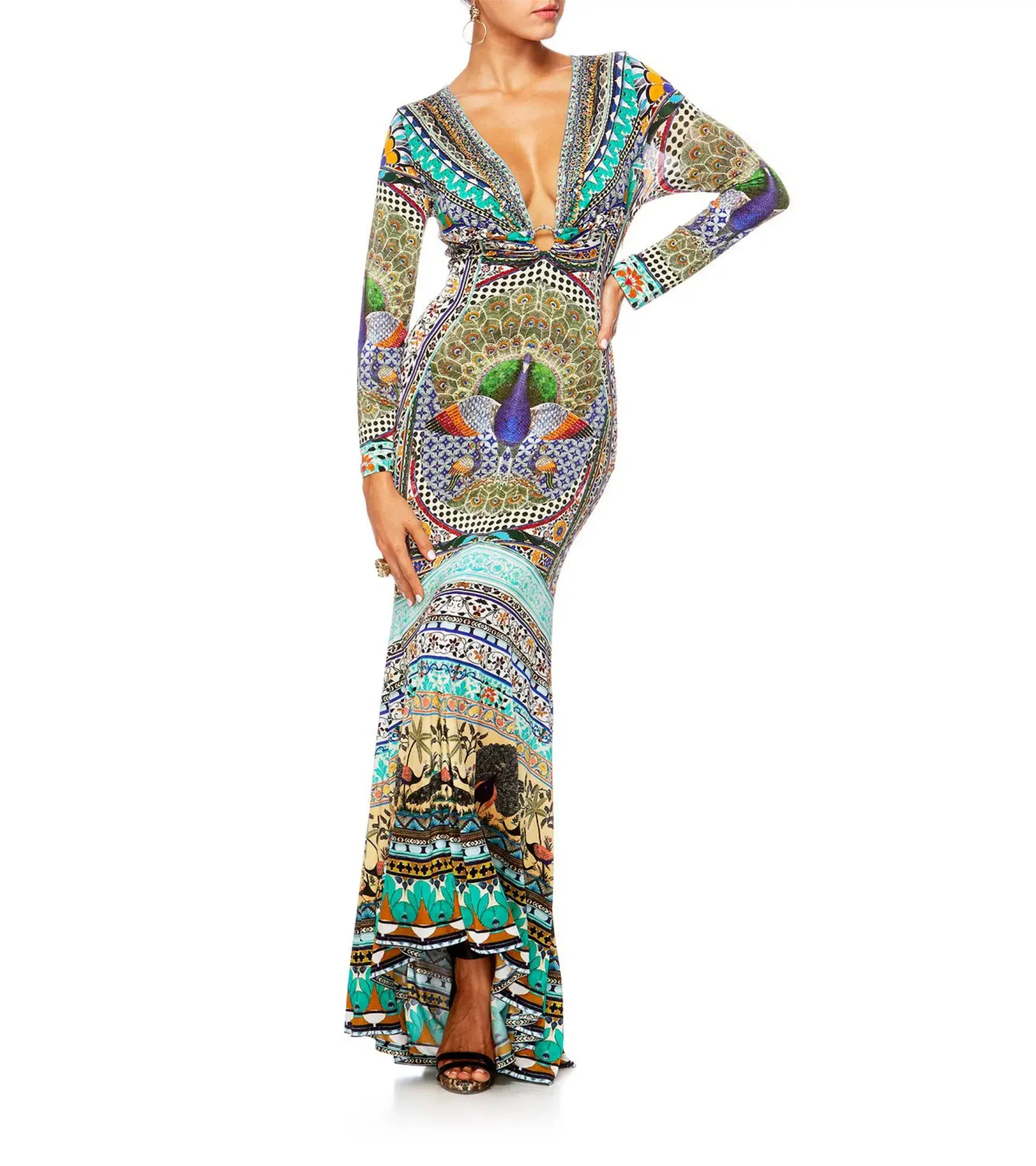 Camilla U Ring Neckline Long Dress The King And I Size XS / AU 8 - Image 2