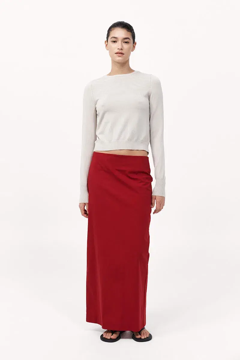 St Agni Strapless Tie Back Top and Minimal Column Skirt Set Rosso Red Size 8 - Image 6