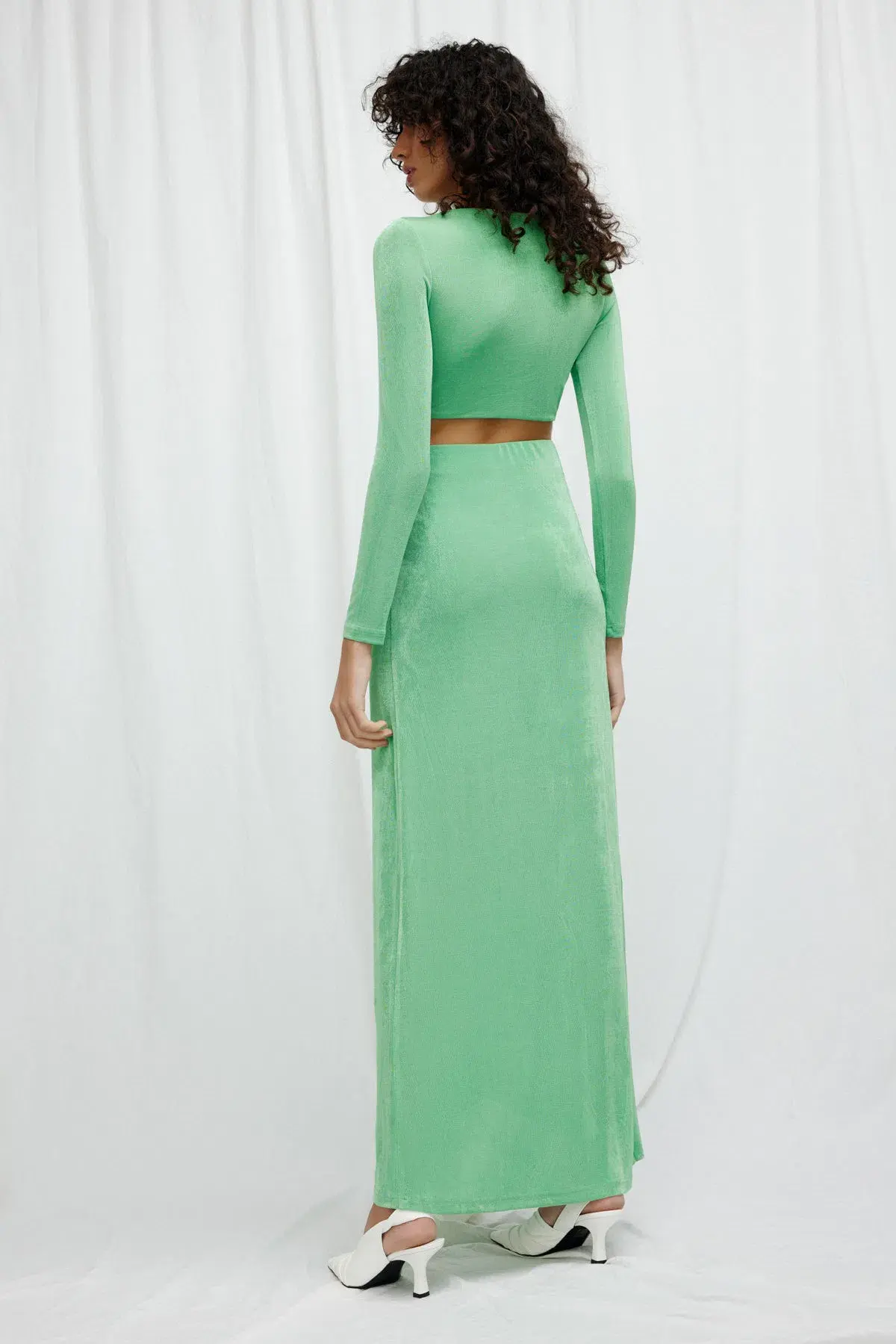 Significant Other Cali Long Sleeve Dress Green Size XS/AU 6  - Image 2
