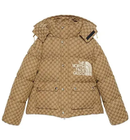 Northface x Gucci Puffer Jacket Beige Size 12 for rent on The Volte - main image