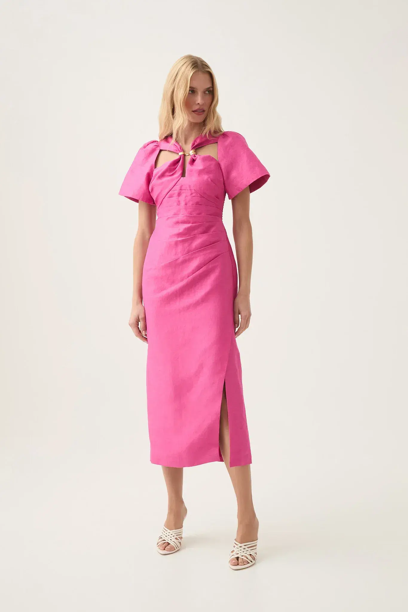 Aje Presence Twisted Midi Dress Size 8 - Image 6