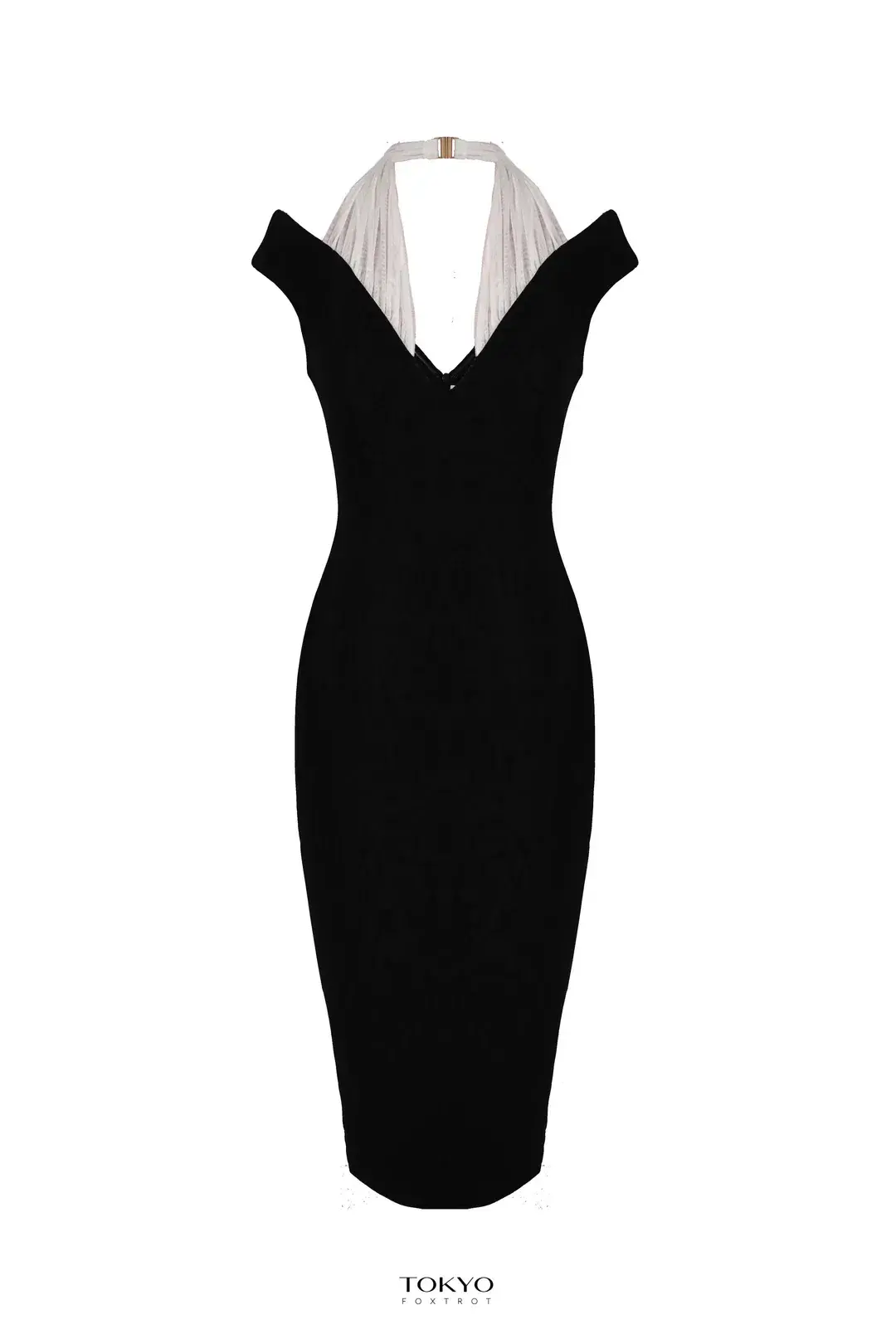 Toyko Foxtrot Kennedy Off Shoulder Midi Dress Black Size 10 - Image 3