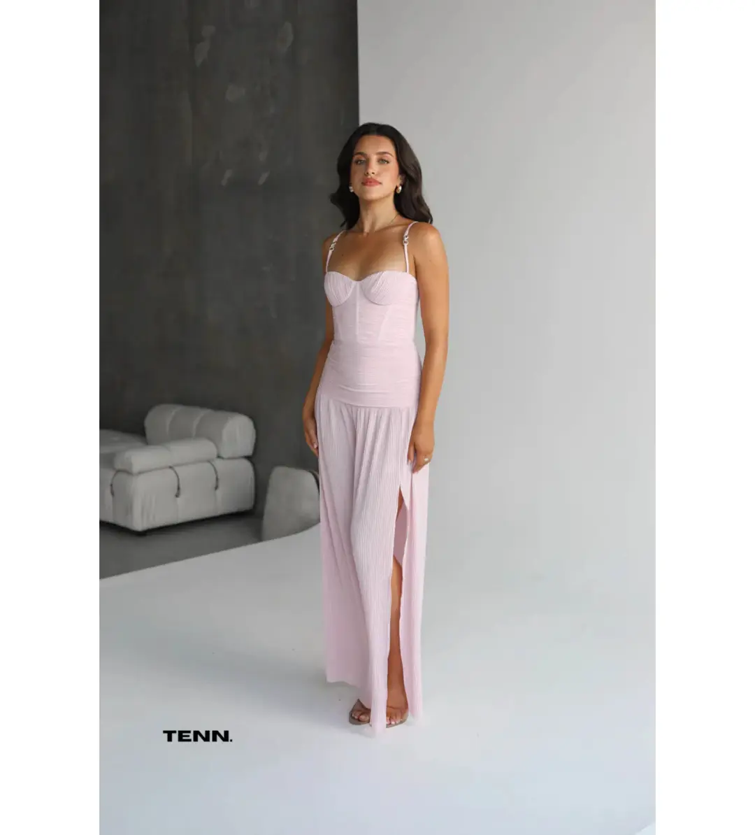 Manning Cartell Double Time Pleat Dress Hydrangea Pink Size 6  for rent on The Volte - main image