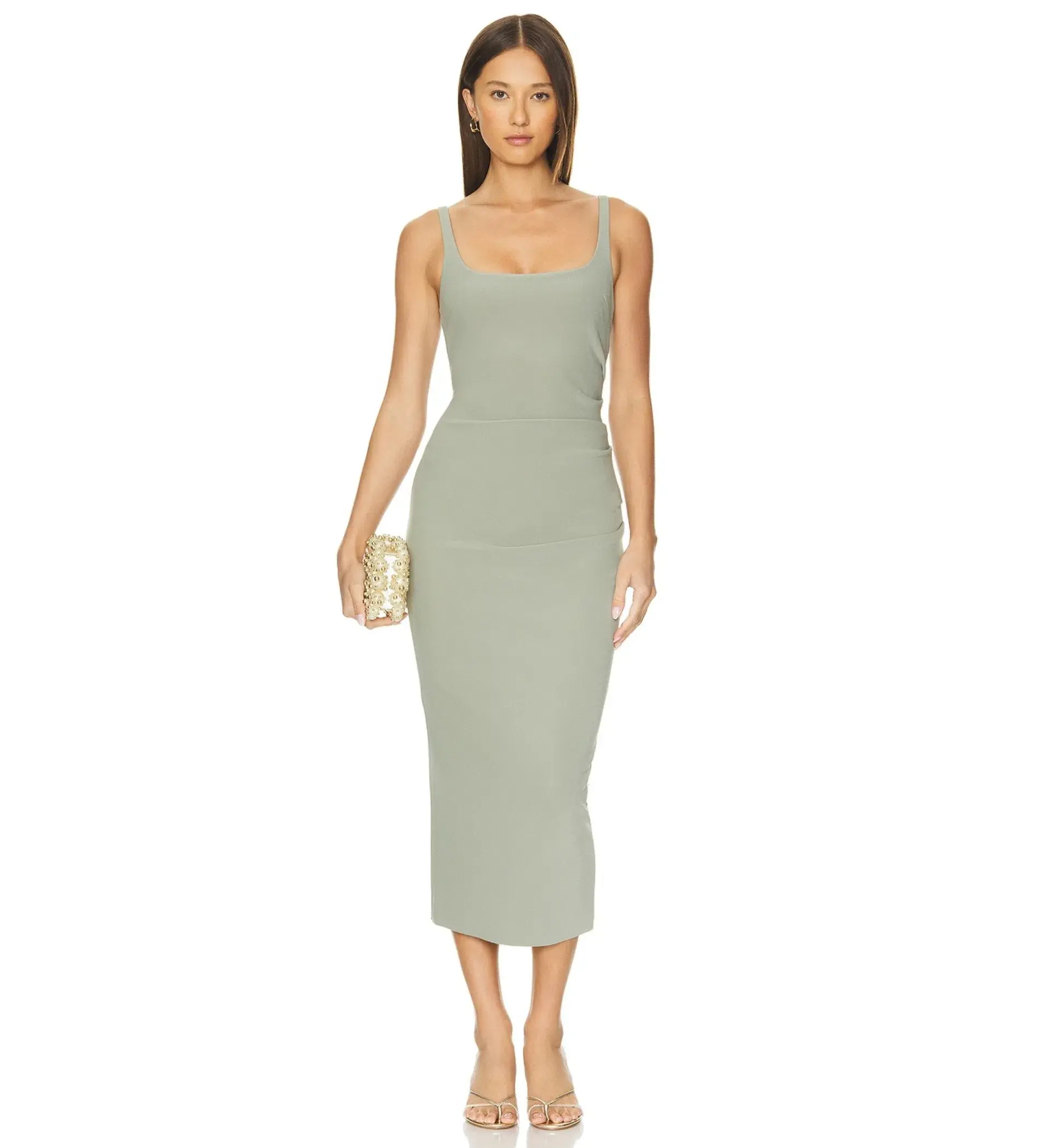Bec & Bridge Be Mine Square Neck Dress Sage Size XS/AU 6  - Image 1