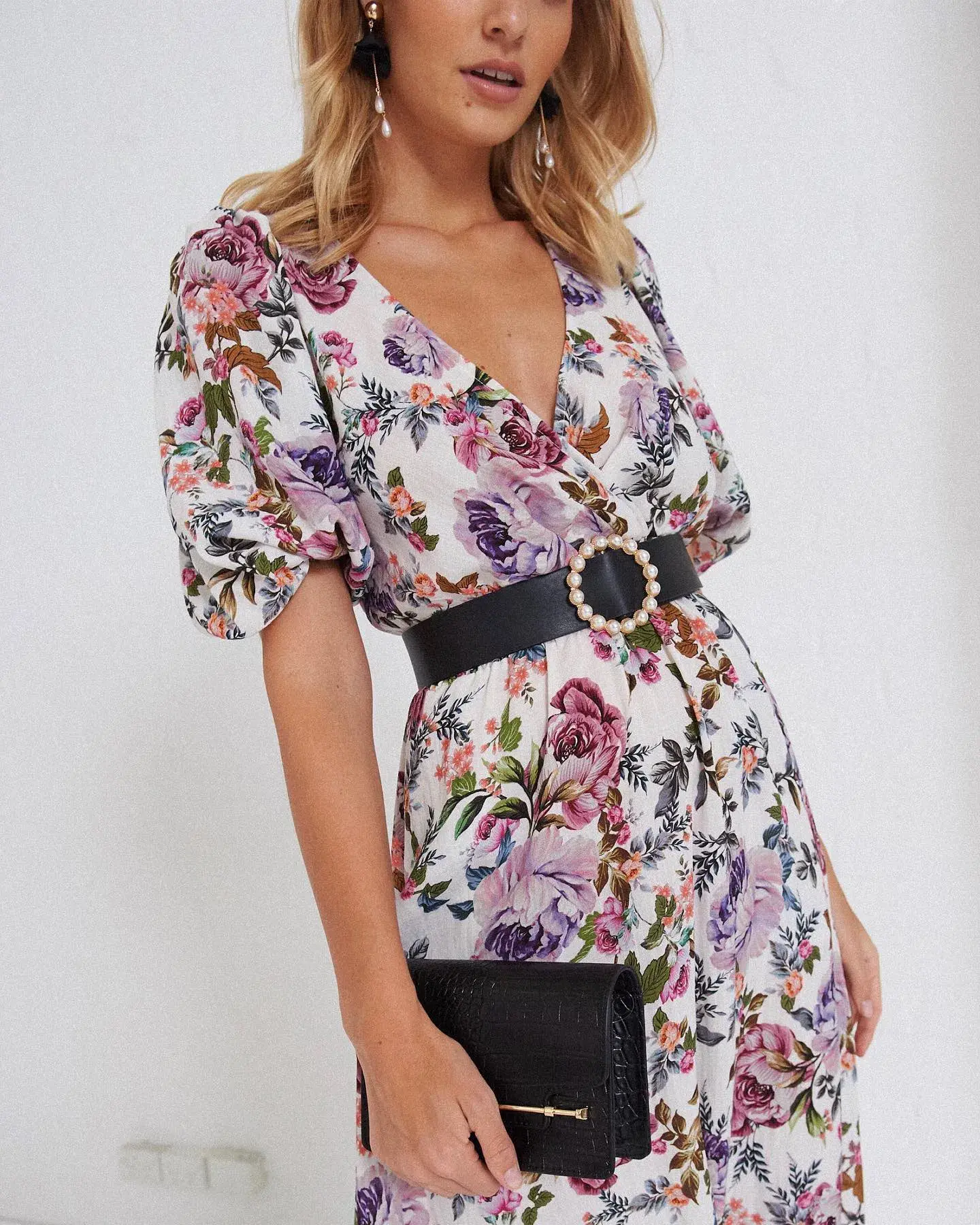 Sheike Lilac Blooms Floral Maxi Dress Size AU 12 - Image 3