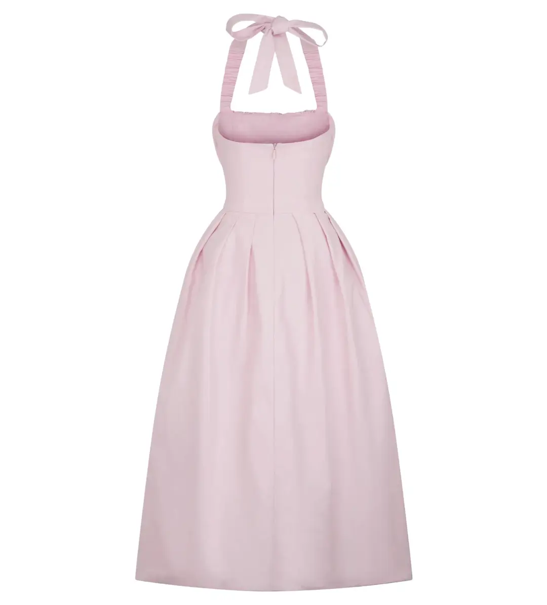 Meshki Candy Halter Midi Dress Ballet Pink AU 8  for rent on The Volte - main image