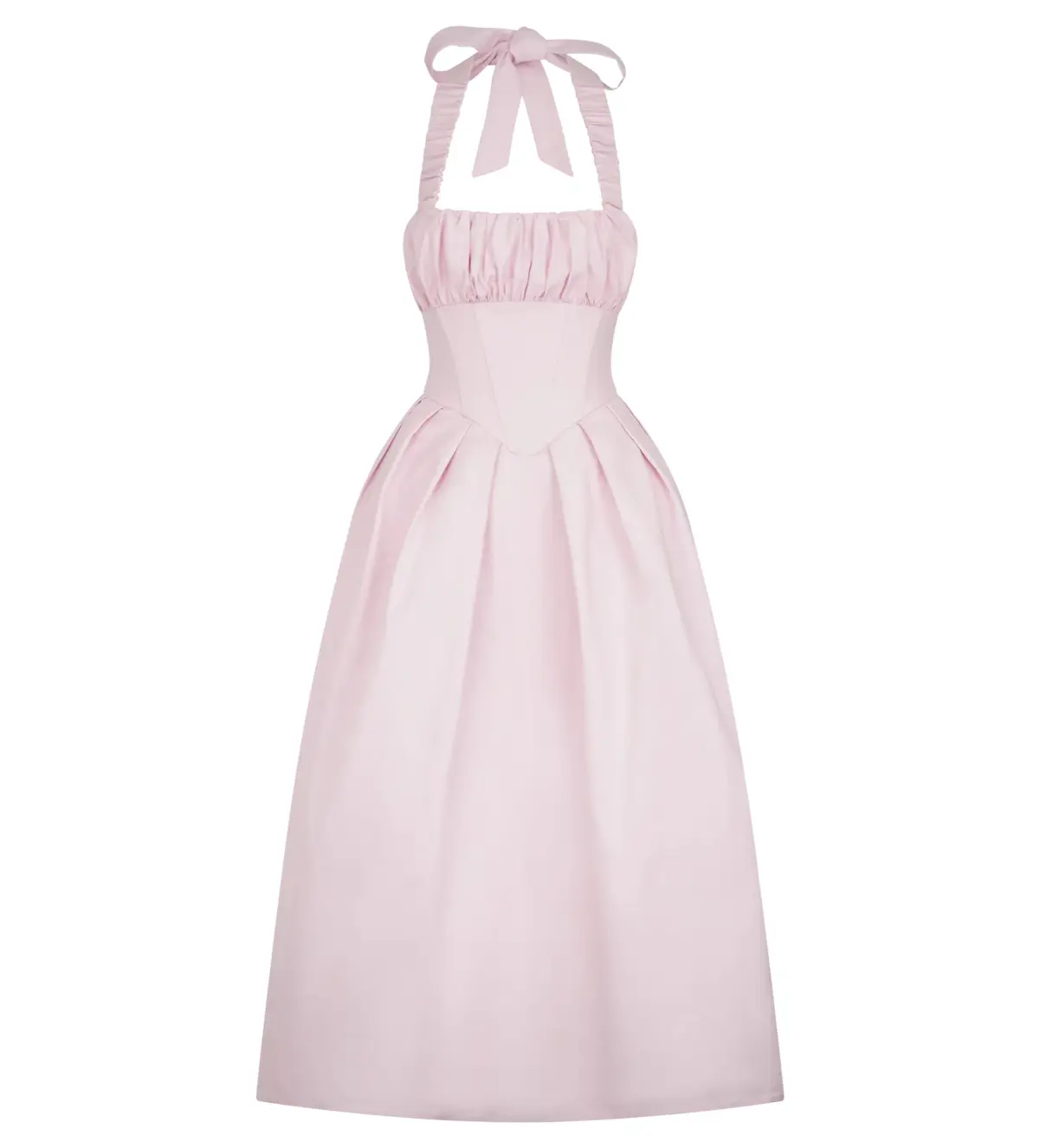 Meshki Candy Halter Midi Dress Ballet Pink AU 8  - Image 4