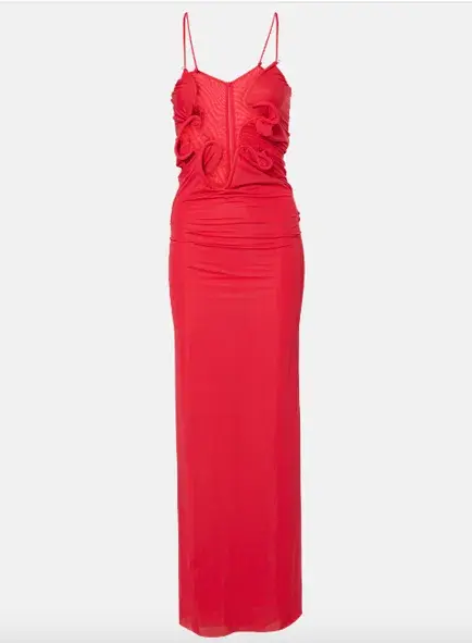 CHRISTOPHER ESBER Cherry Red Molded Venus Maxi Dress Size 14 AU - Image 2