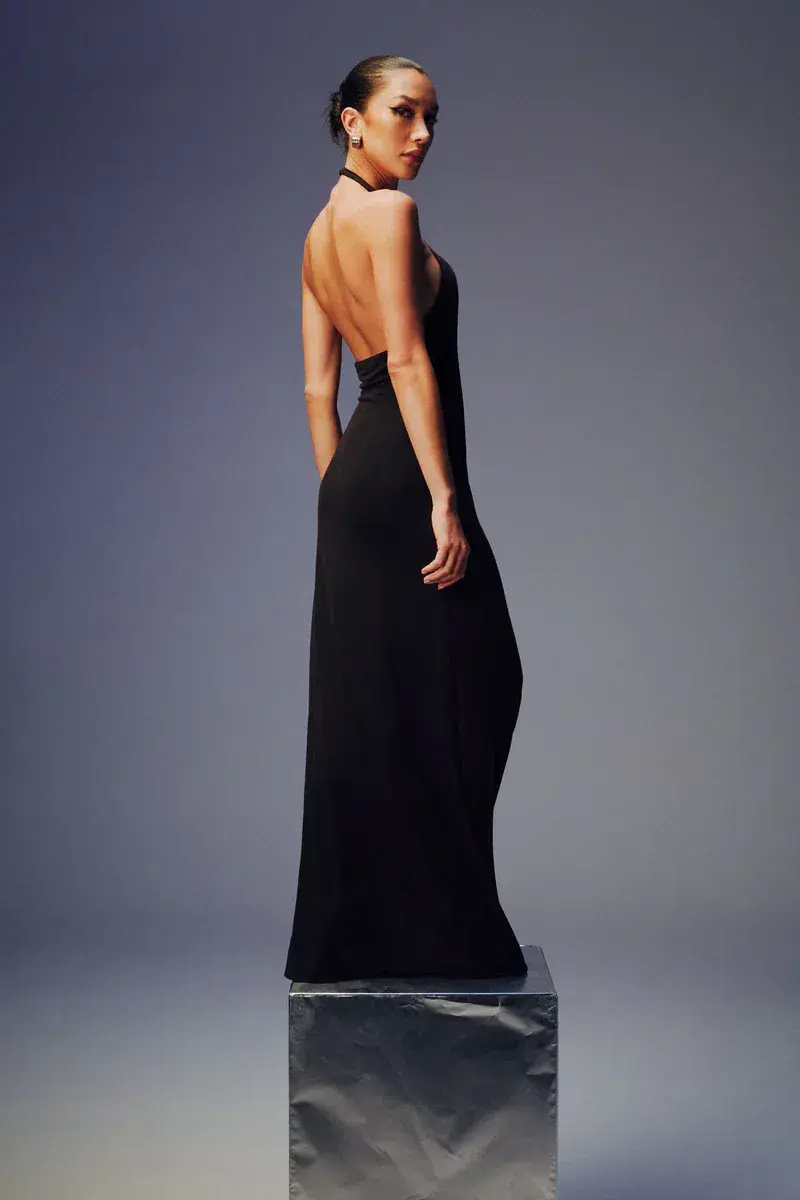 MISHA Jennifer Cupro Maxi Dress Black Size 8 - Image 7