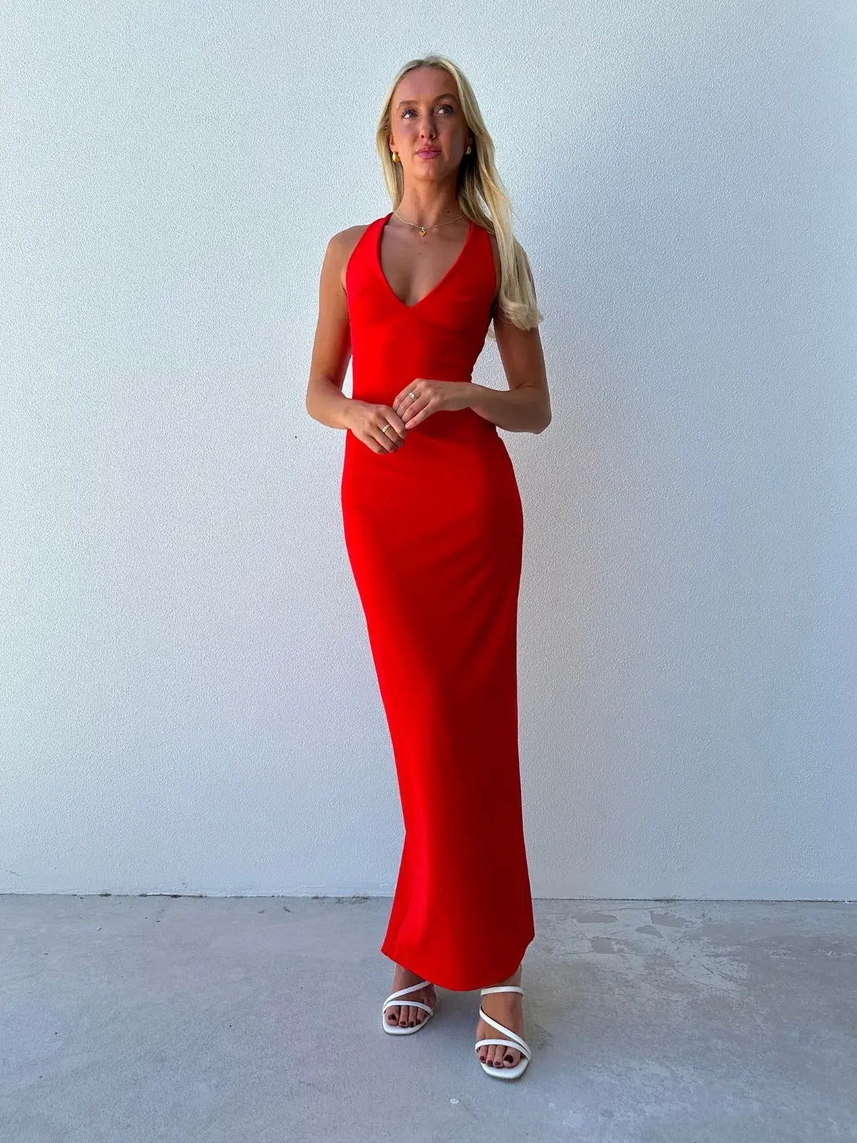 Effie Kats Eiza Gown Cherry Red size 8 - Image 9