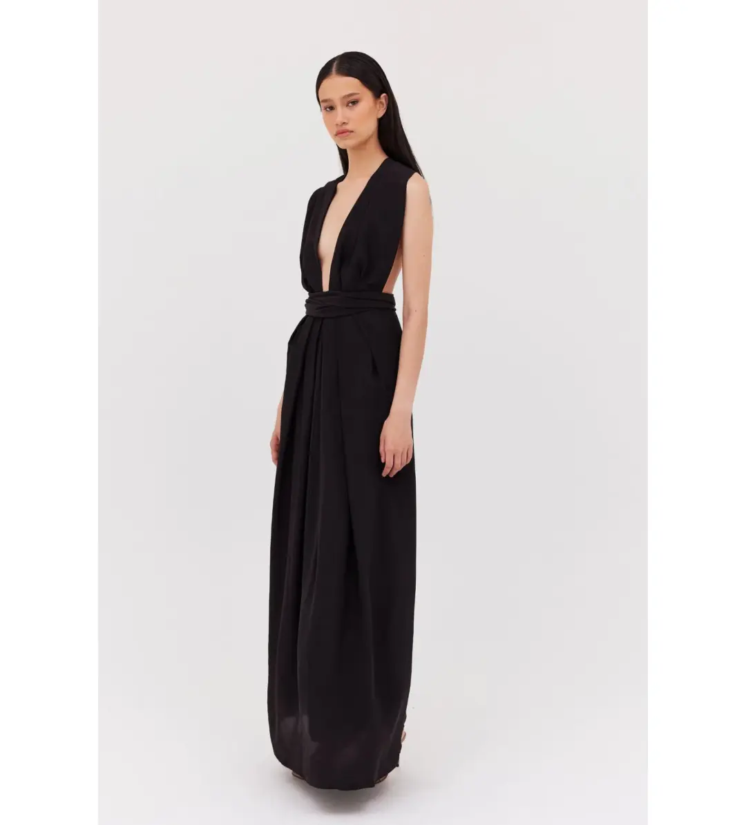 Bianca Spender Silk Cdc Ascendent Gown Black AU 8 for rent on The Volte - main image