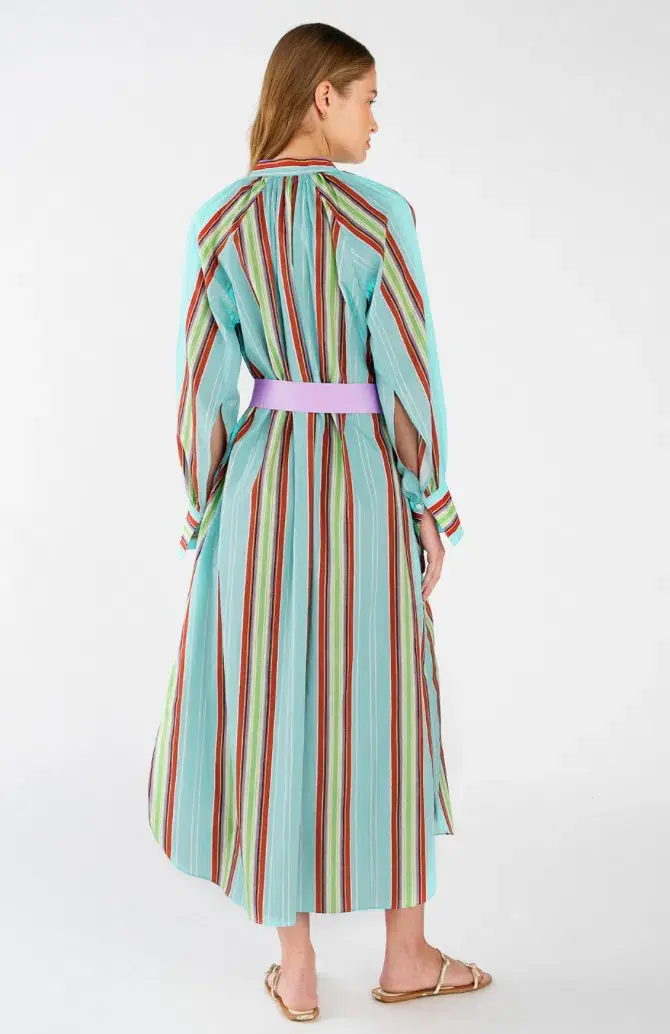 Oroton Shirtdress Midi Multi Size 12 - Image 4