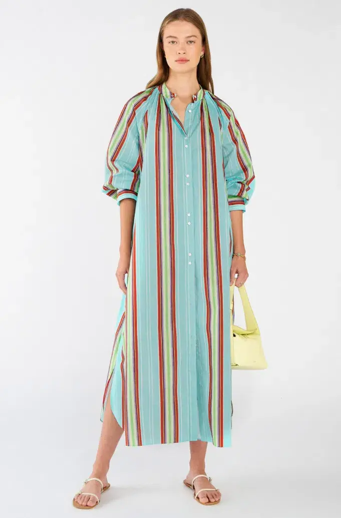 Oroton Shirtdress Midi Multi Size 12 - Image 5