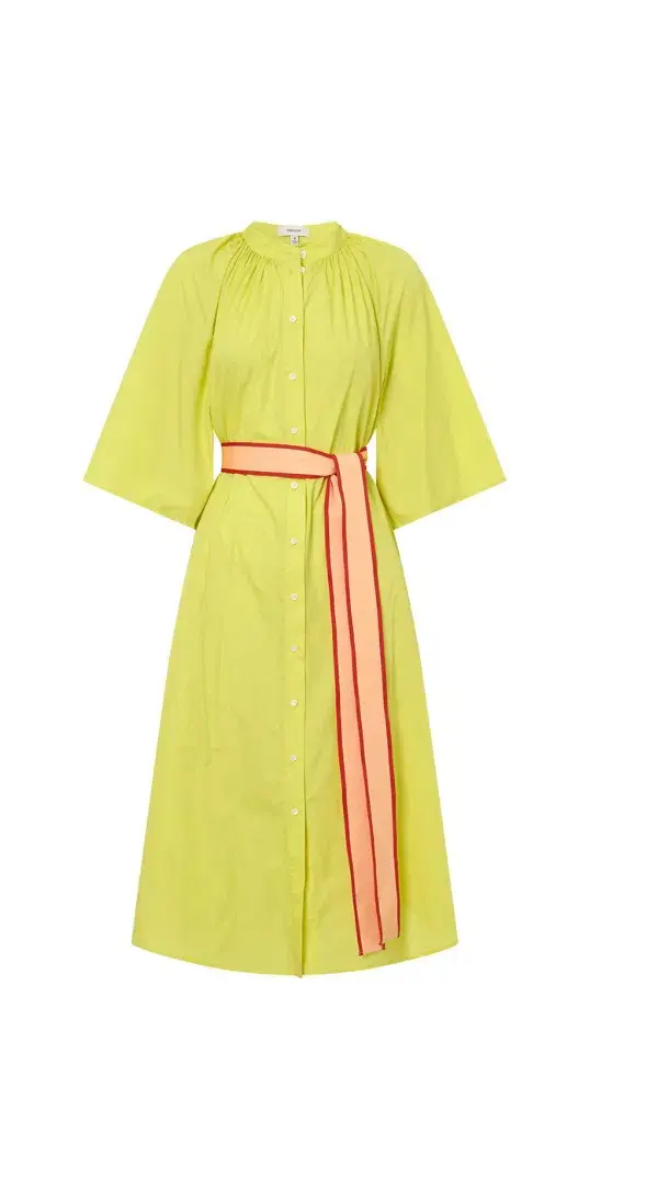 Oroton Shirtdress Midi Yellow Size 14  - Image 5