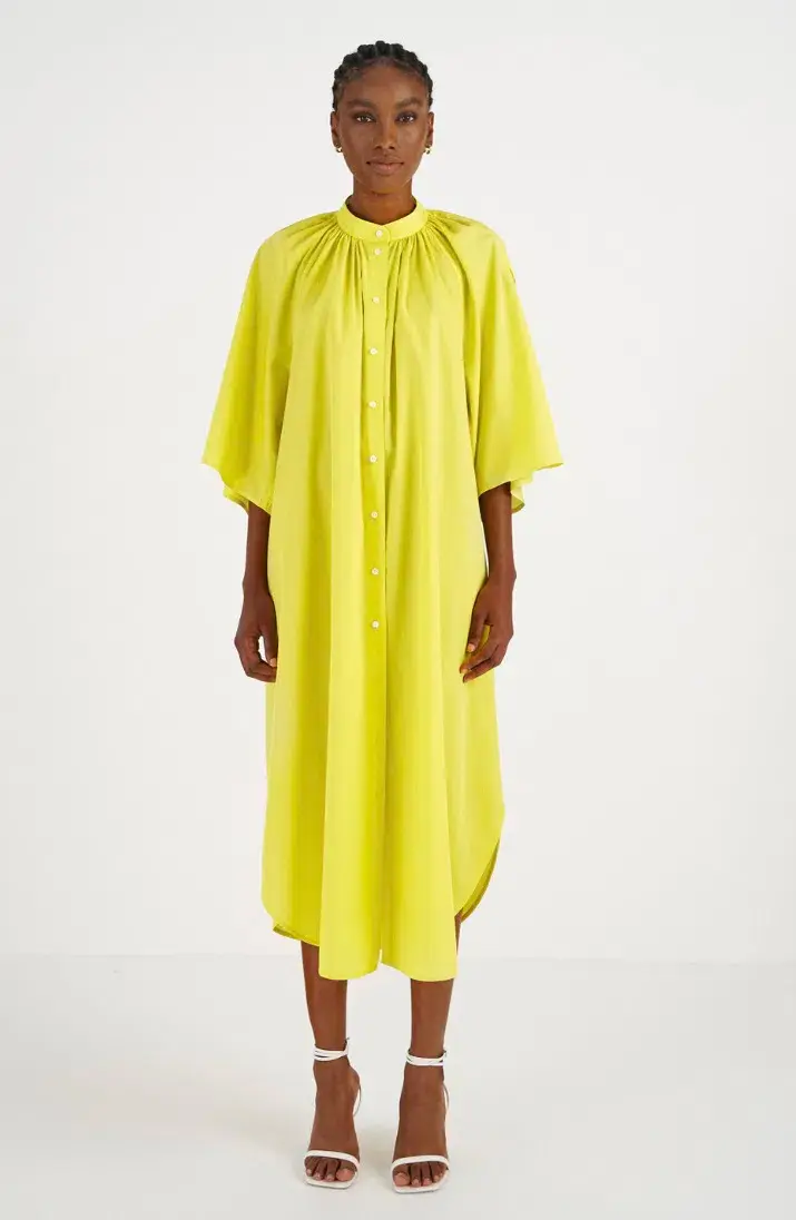 Oroton Shirtdress Midi Yellow Size 14  - Image 6