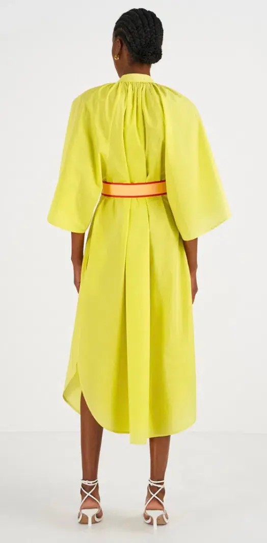 Oroton Shirtdress Midi Yellow Size 14  - Image 4