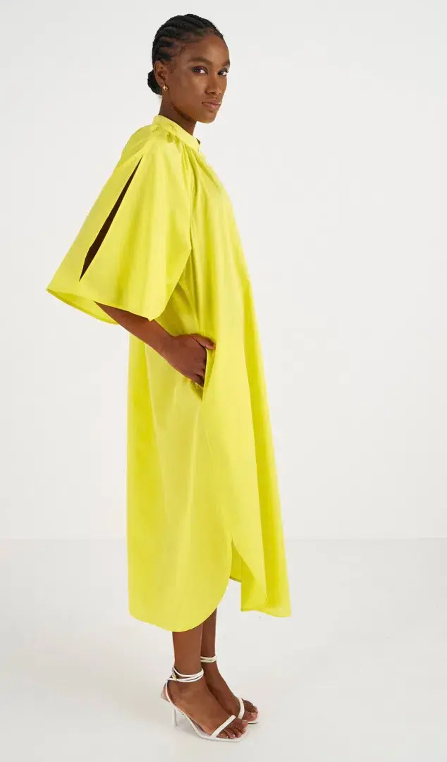 Oroton Shirtdress Midi Yellow Size 14  - Image 7